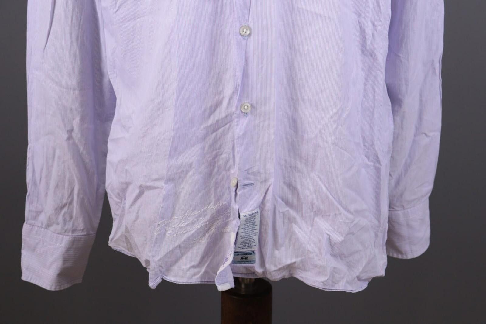 La Martina La Martina Buenos Aires Purple Pinstripe Shirt Size XXL Size US XXL / EU 58 / 5 - 3 Thumbnail