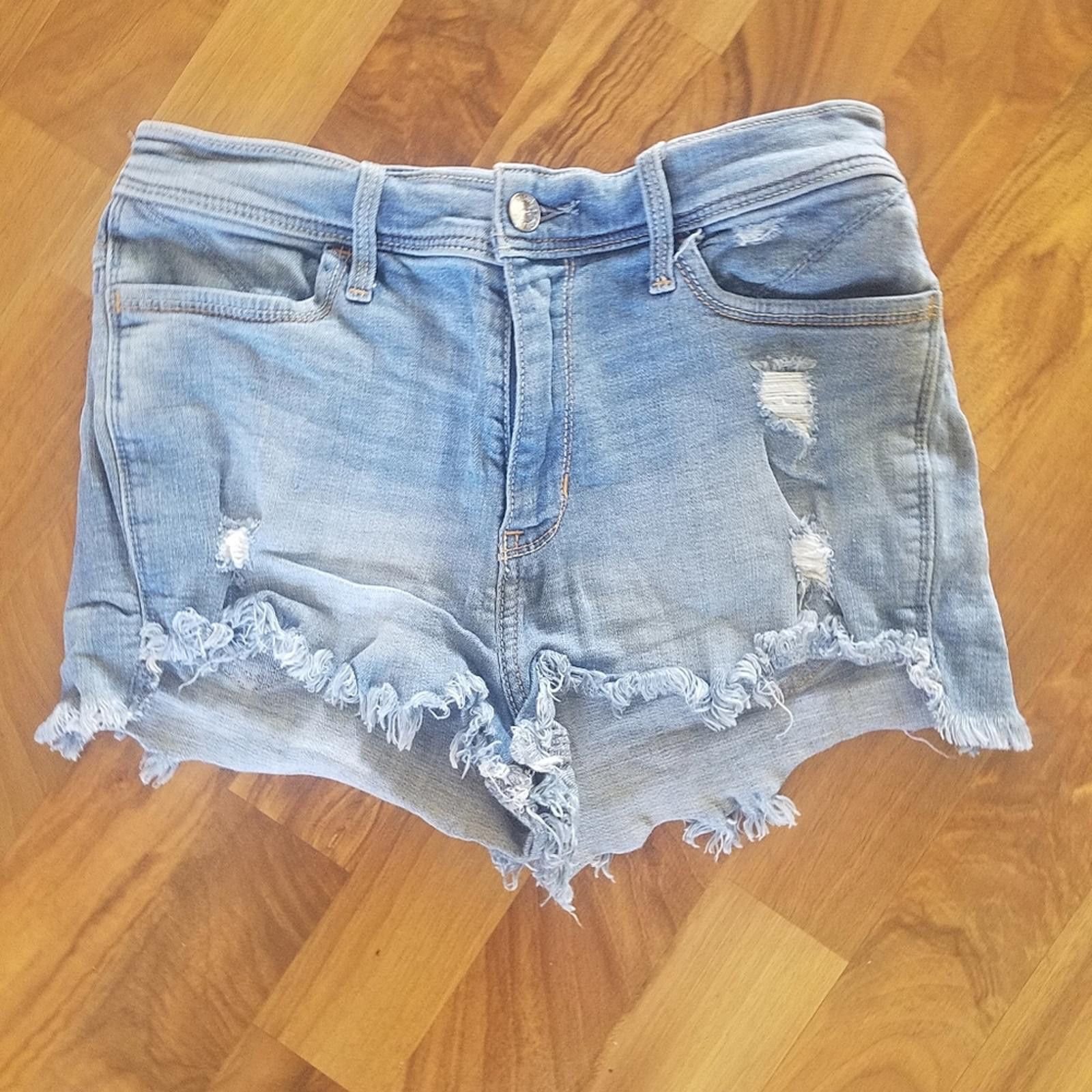 Designer Holluster Denim Blue Women's Shorts Size 5 Size 30" / US 8 / IT 44 - 2 Thumbnail