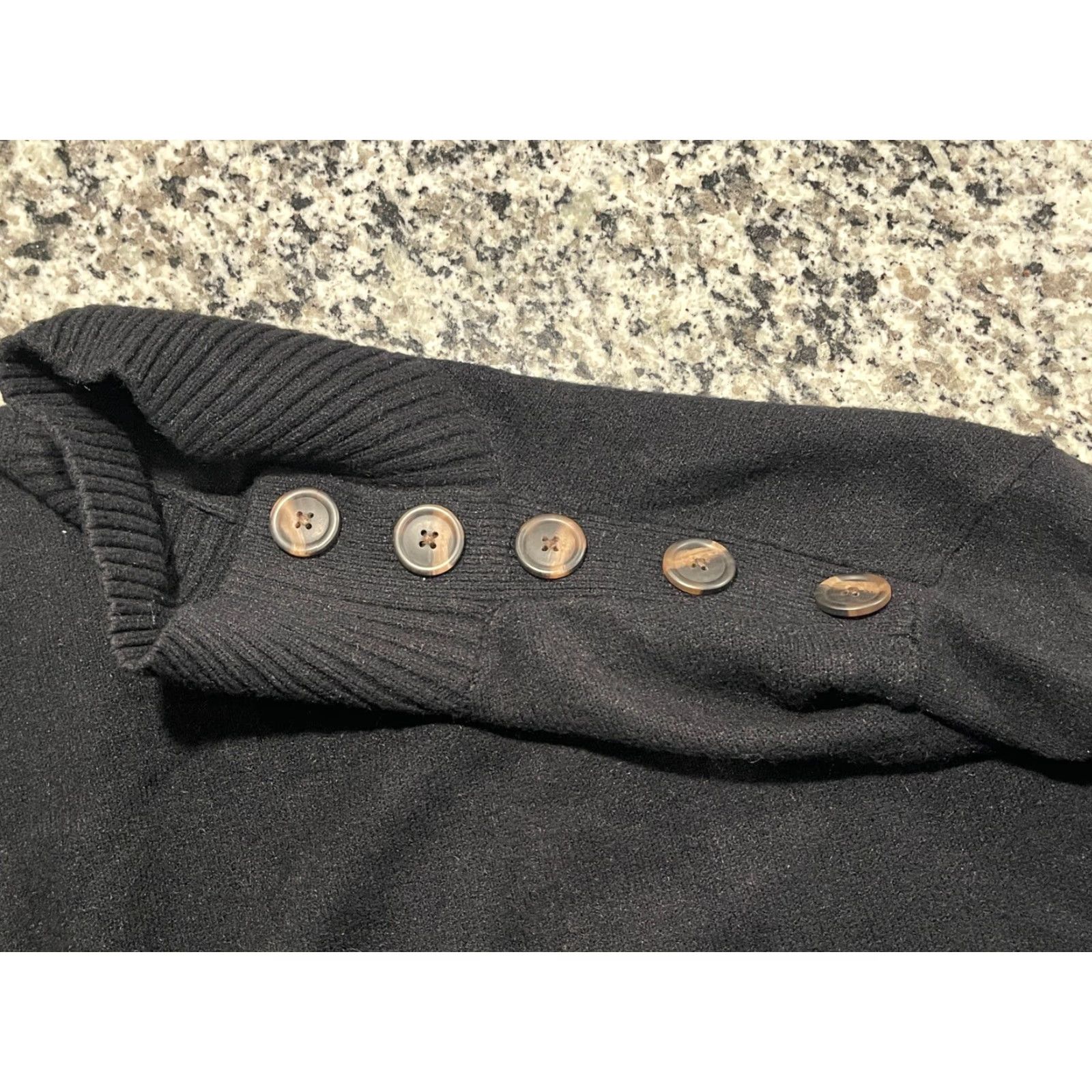 Anthropologie Anthropologie Sweater Women Medium Jumper Pullover Black Button Casual Ladies Size M / US 6-8 / IT 42-44 - 4 Thumbnail