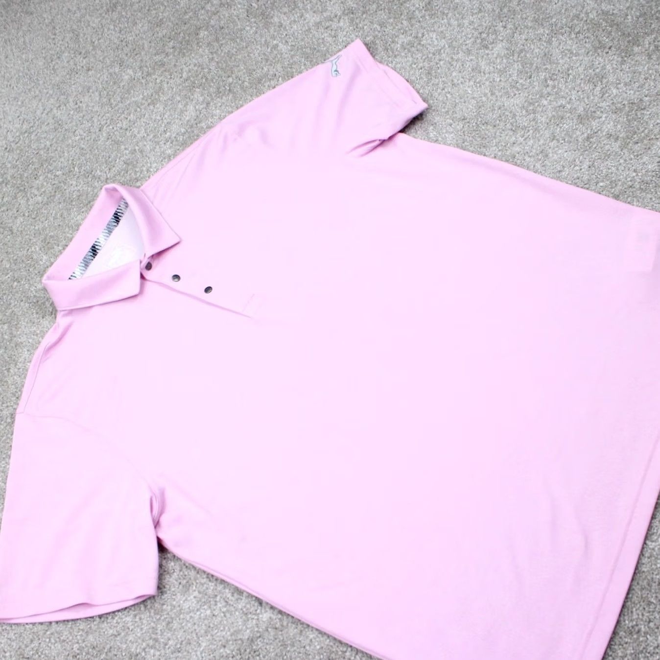 Puma PUMA Polo Shirt Mens XL Pink Polyester Blend Short Sleeve Button Collar Sports Golf Logo Size US XL / EU 56 / 4 - 7 Thumbnail