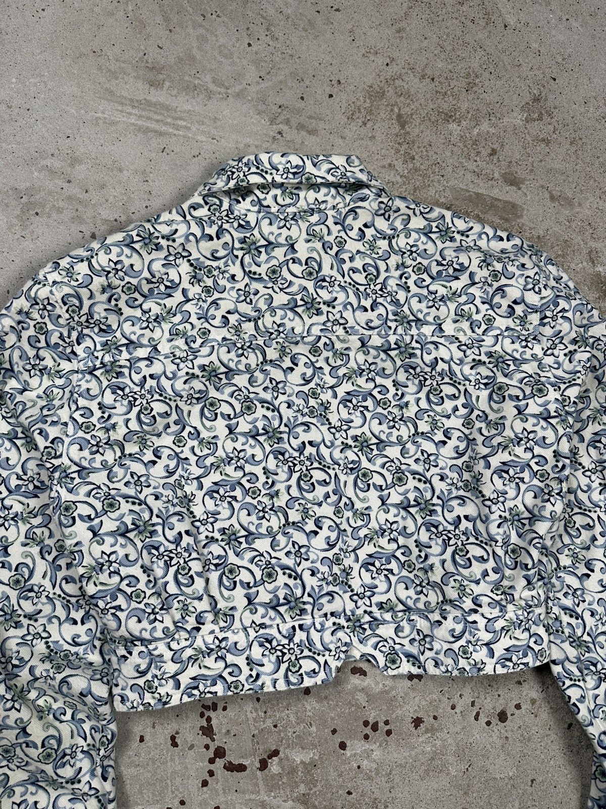 Other Vintage 90s Rampage Floral Print Cropped Denim Jeans Jacket Size M / US 6-8 / IT 42-44 - 12 Thumbnail