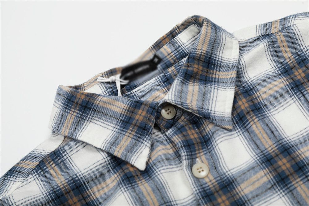 Japanese Brand × Vintage Men's retro loose casual lapel plaid shirt y2k Size US M / EU 48-50 / 2 - 3 Thumbnail
