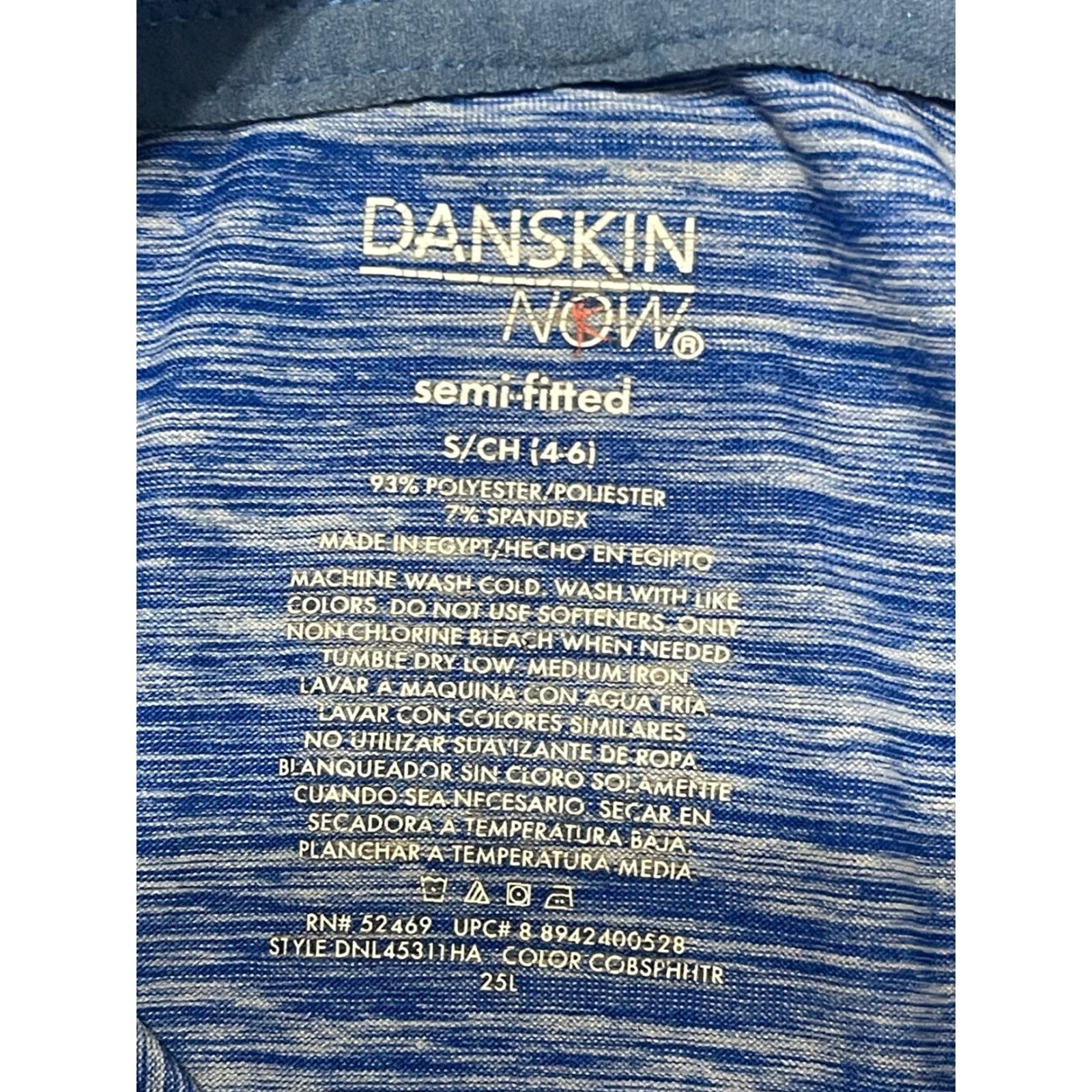 Vintage Danskin Now Shirt Womens Size Small Blue 1/4 Zip Up Semi-Fitted Long Sleeve Pullover Casual Modern Striped Collar Size S / US 4 / IT 40 - 7 Thumbnail