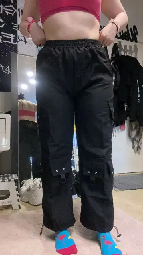 Other Black Cargo HipHop Punk Oversize Wide Leg Trousers Size US 30 / EU 46 - 4 Thumbnail