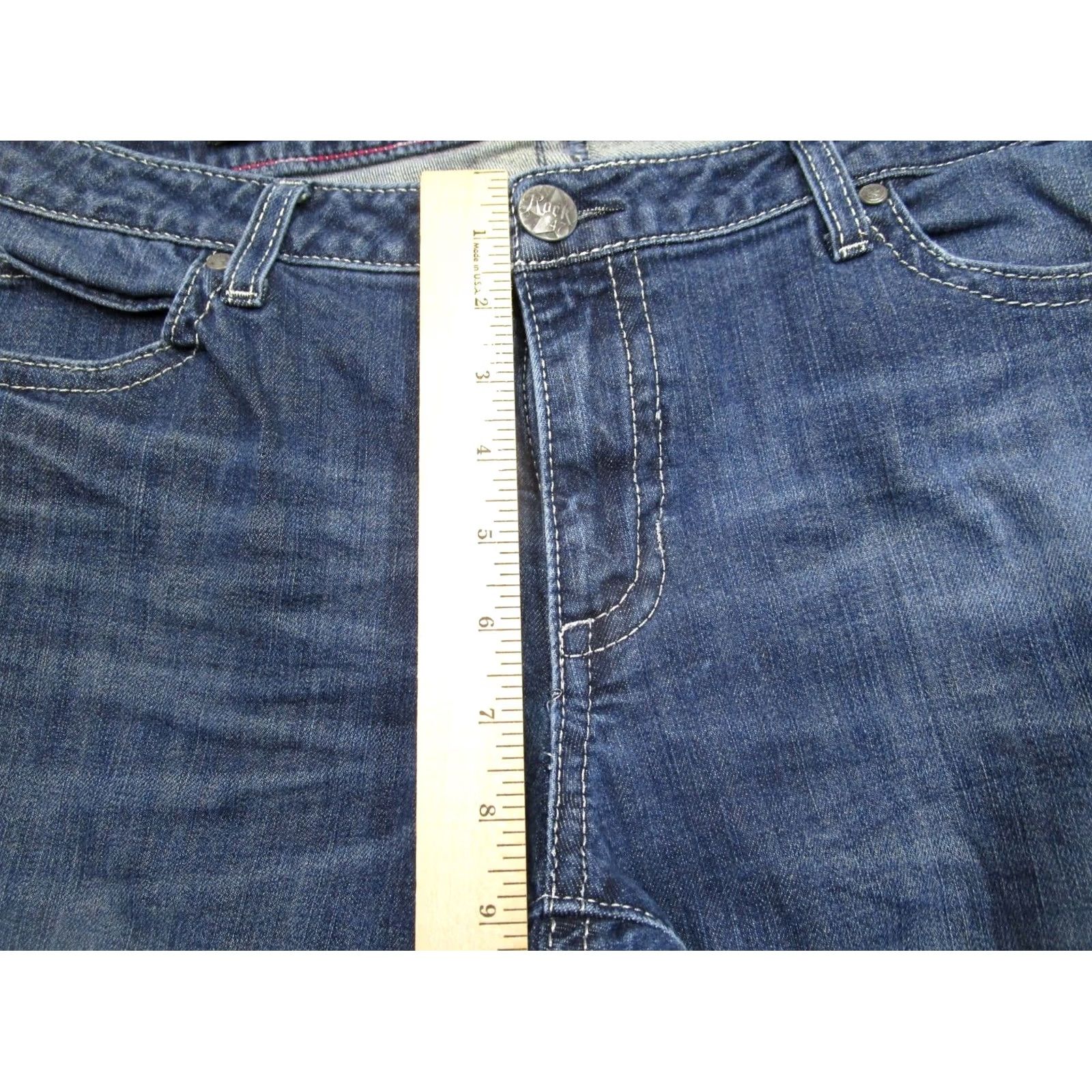 Wrangler Wrangler Jeans Rock 47 Bootcut Women 32x30 Blue Denim 5-Pocket Logo Cowboy Star Wrangler Rock 47 by Wrangler Women Jeans Blue Bootcut 32x30 Size 24" / US 00 / IT 34 - 6 Thumbnail