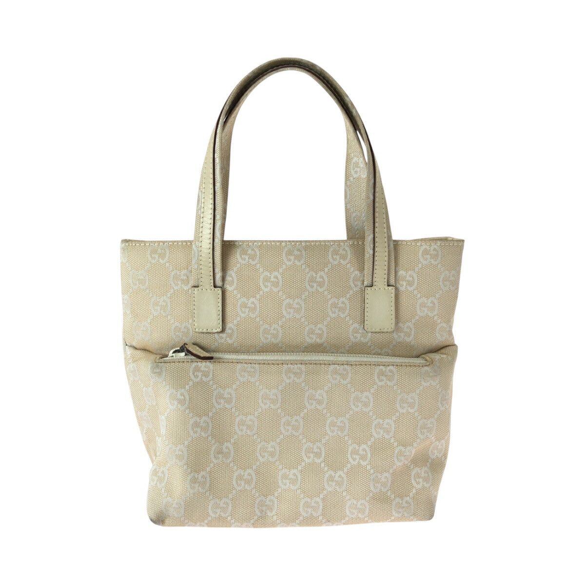 Gucci Gucci Gucci GG Canvas Leather Handbag Leather Tote Bag 002 1079 DUTY FREE for USA Size ONE SIZE - 1 Thumbnail
