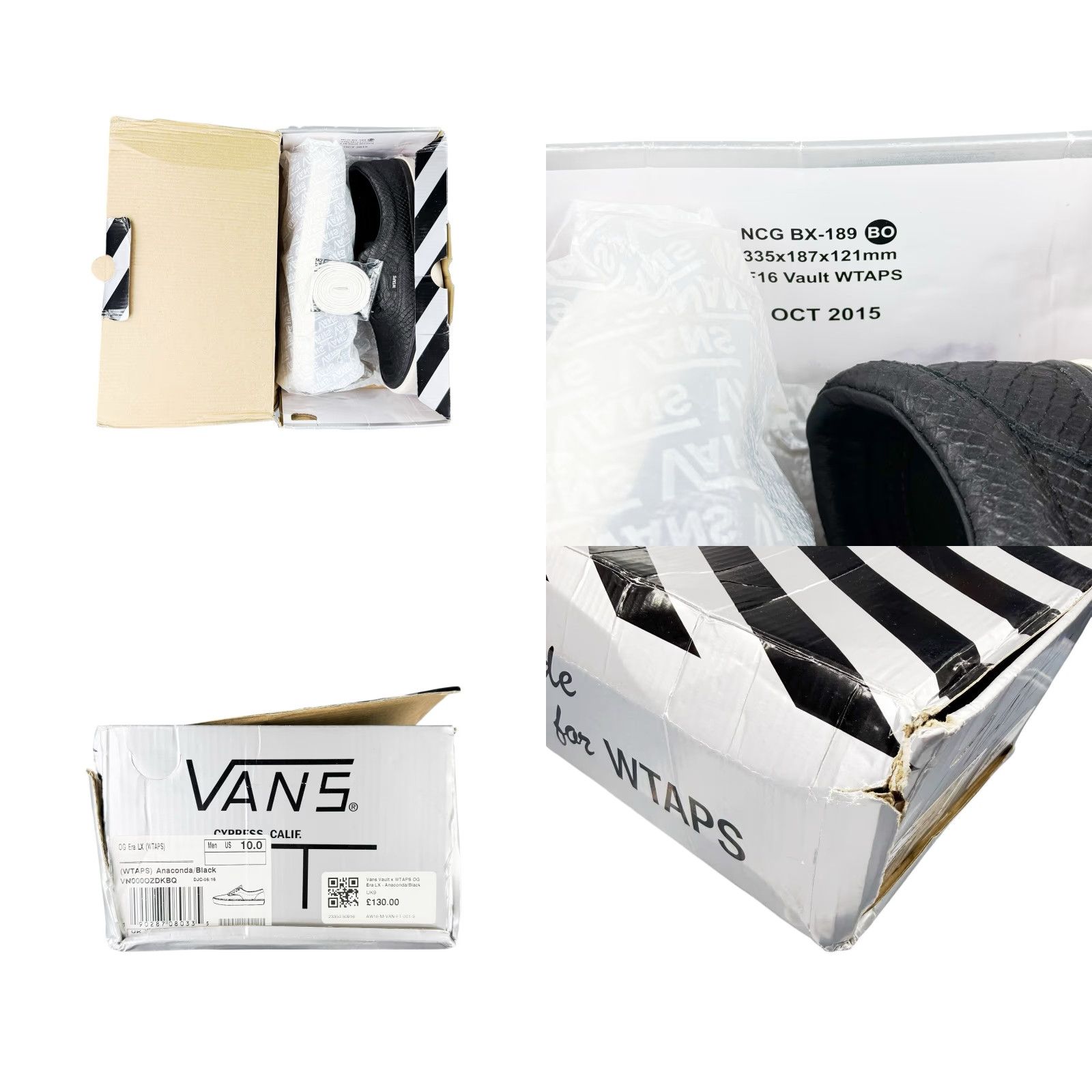 Vans VINTAGE Vans W Tap Era LX Anaconda Snakeskin Mens Size 10 New In Box Sneaker Black Snakeskin 2015 Mens Vans W Tap Era LX Anaconda Snakeskin Shoes Size US 10 / EU 43 - 8 Thumbnail