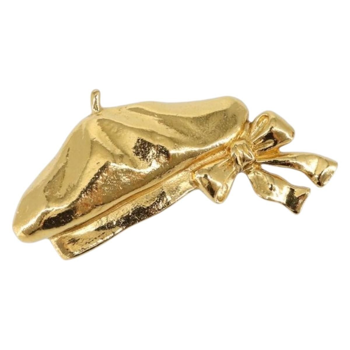 Chanel Chanel Beret Hat Brooch Gold Plated Size ONE SIZE - 1 Thumbnail
