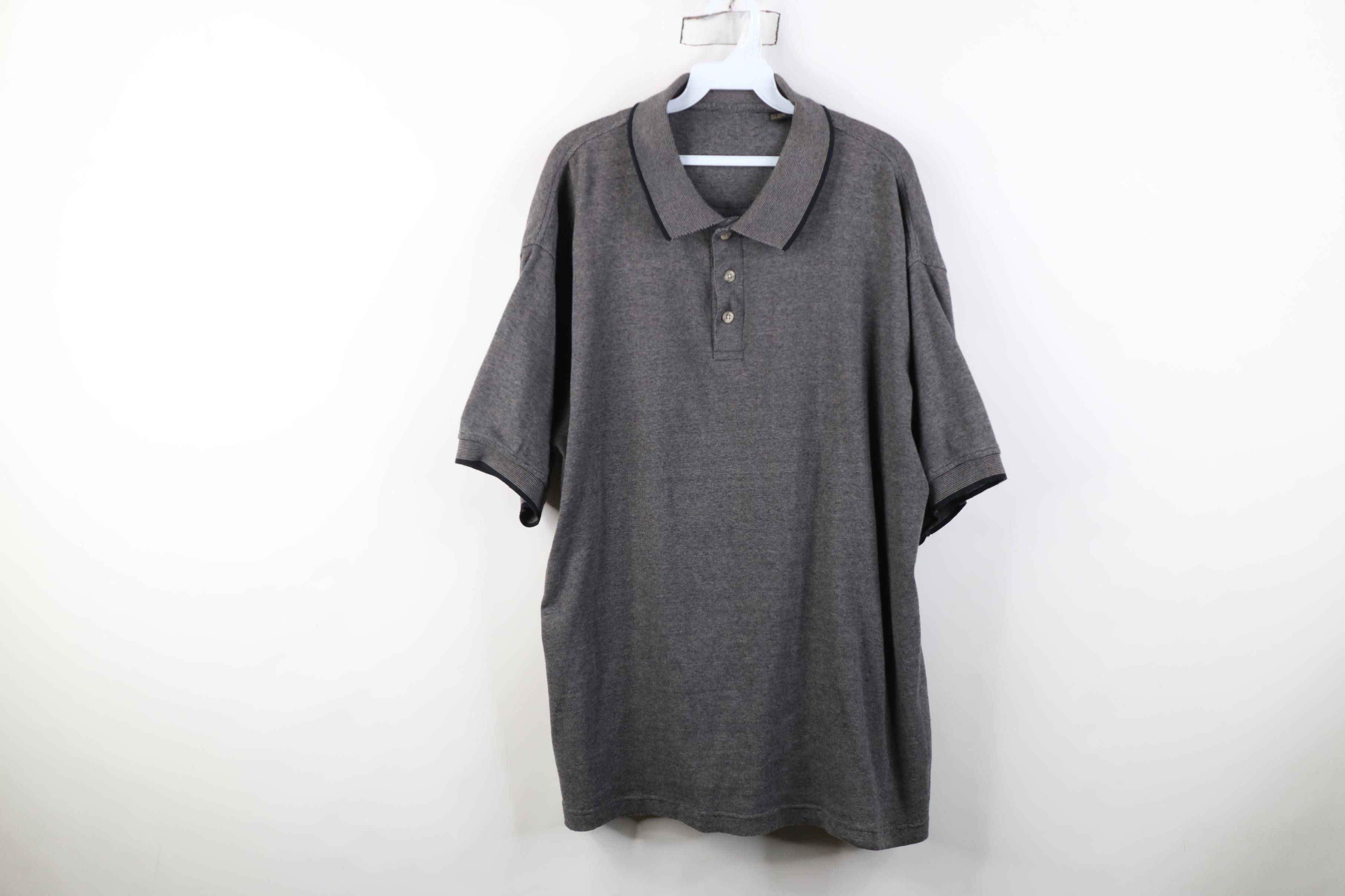 Vintage Vintage 90s Streetwear Blank Knit Collared Golf Polo Shirt Size US XXL / EU 58 / 5 - 1 Thumbnail
