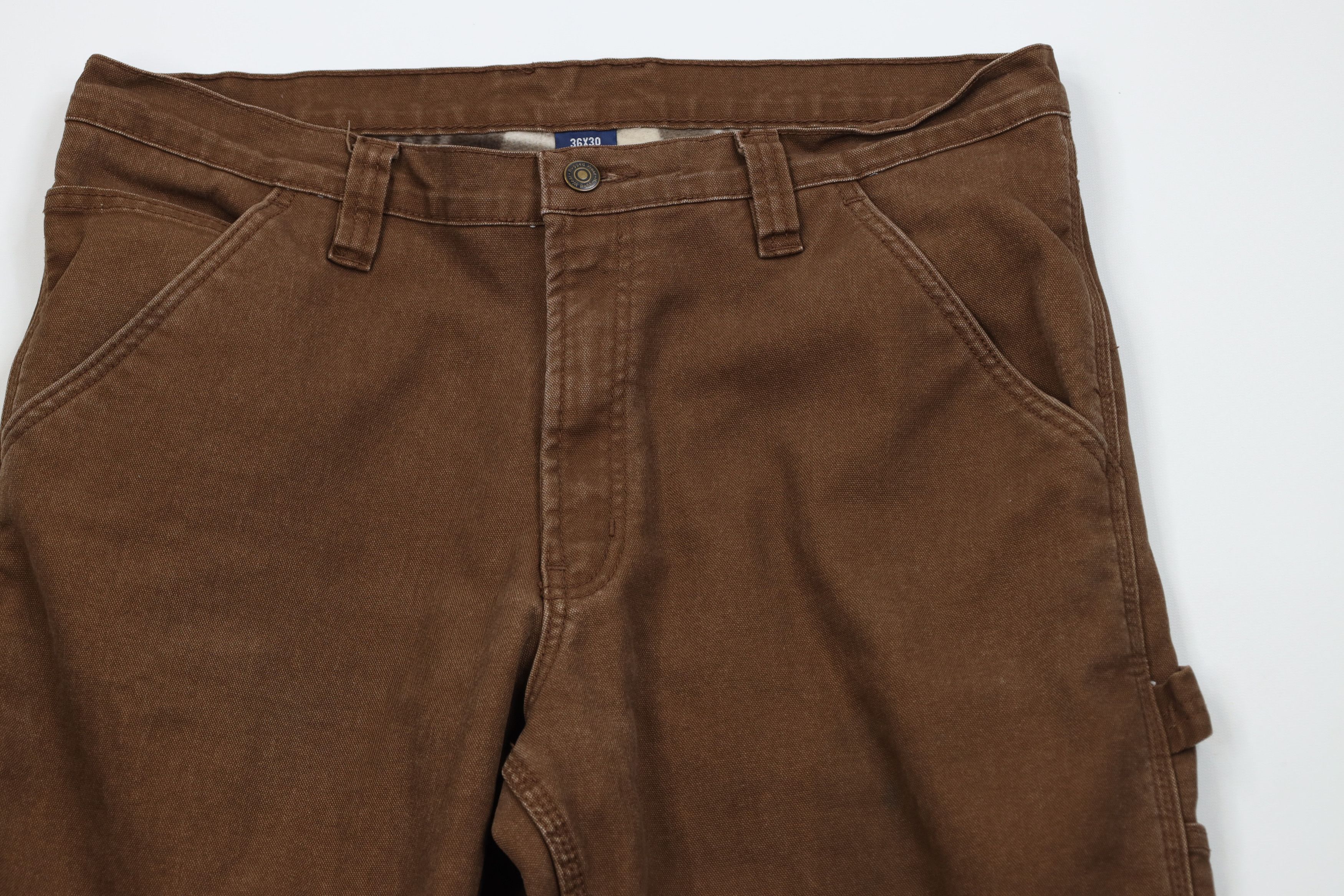 Vintage Vintage Streetwear Fleece Lined Canvas Straight Leg Pants Size US 36 / EU 52 - 3 Thumbnail