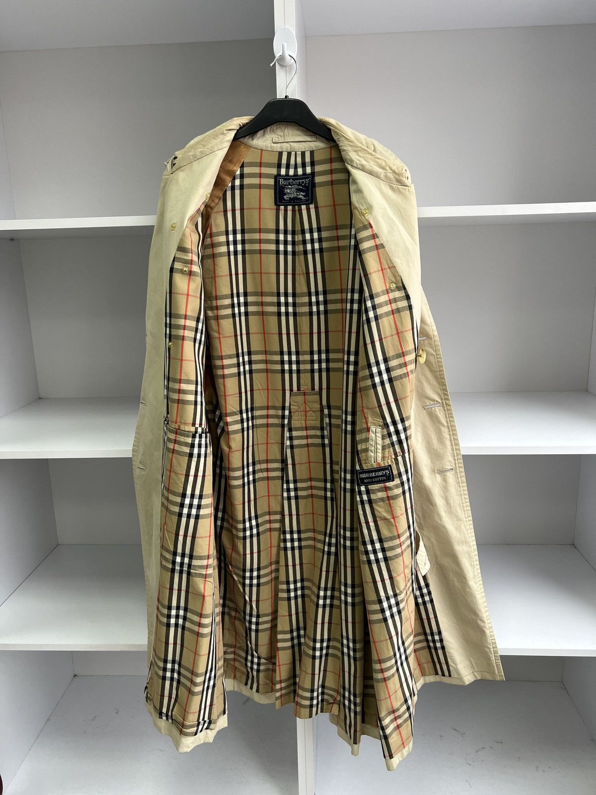 Burberry × Vintage Vintage Burberry Nova Check Trench coat Size US M / EU 48-50 / 2 - 10 Thumbnail