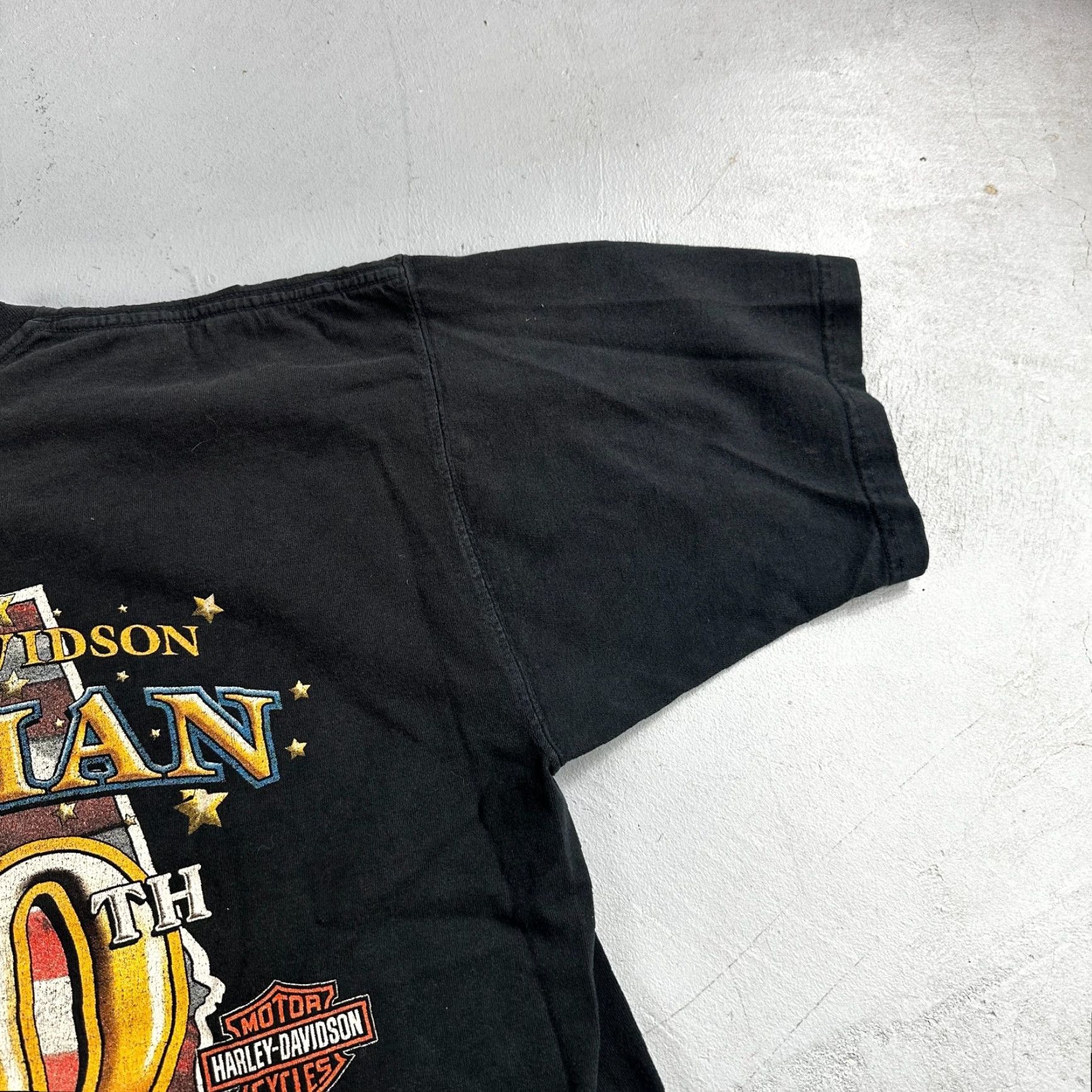 Harley Davidson VINTAGE Harley-Davidson T Shirt Motorcycle Graphic USA Black Solid Short Sleeve Crew Neck L Mens US Made 90s Theme: Motorcycle Size US L / EU 52-54 / 3 - 6 Thumbnail