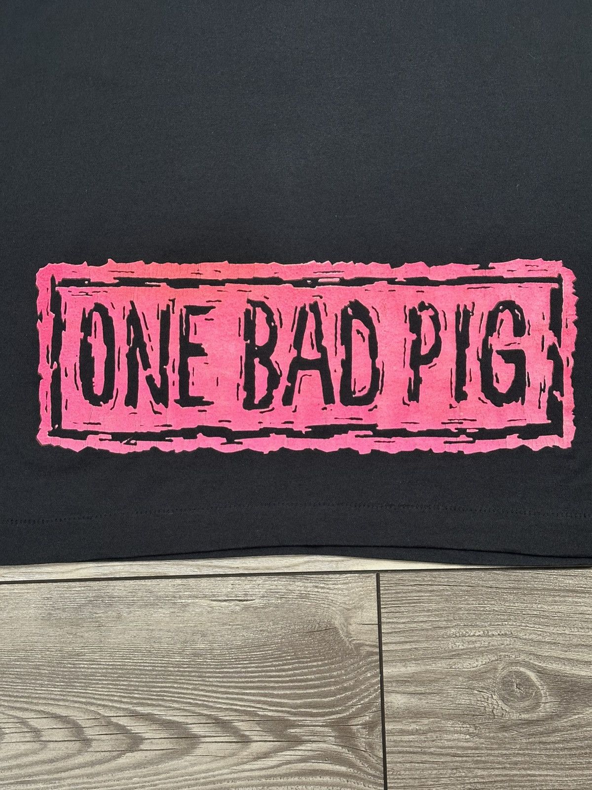 Band Tees × Vintage Vintage 90’s Swine Flew One Bad Pig T Shirt Size US L / EU 52-54 / 3 - 3 Thumbnail