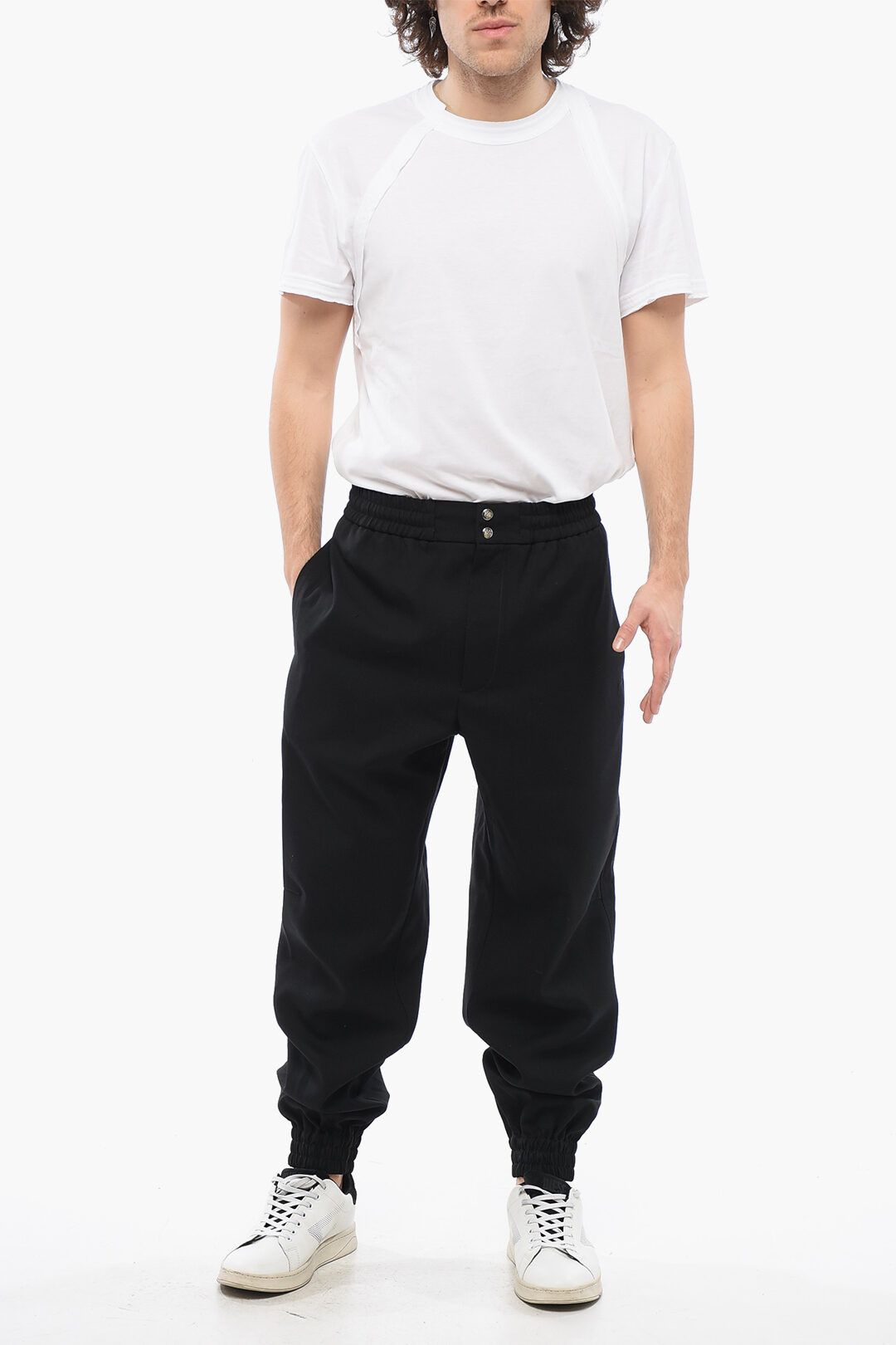 Alexander McQueen og1mm0925 Wool Cuffed Pant in Black Size US 32 / EU 48 - 5 Thumbnail