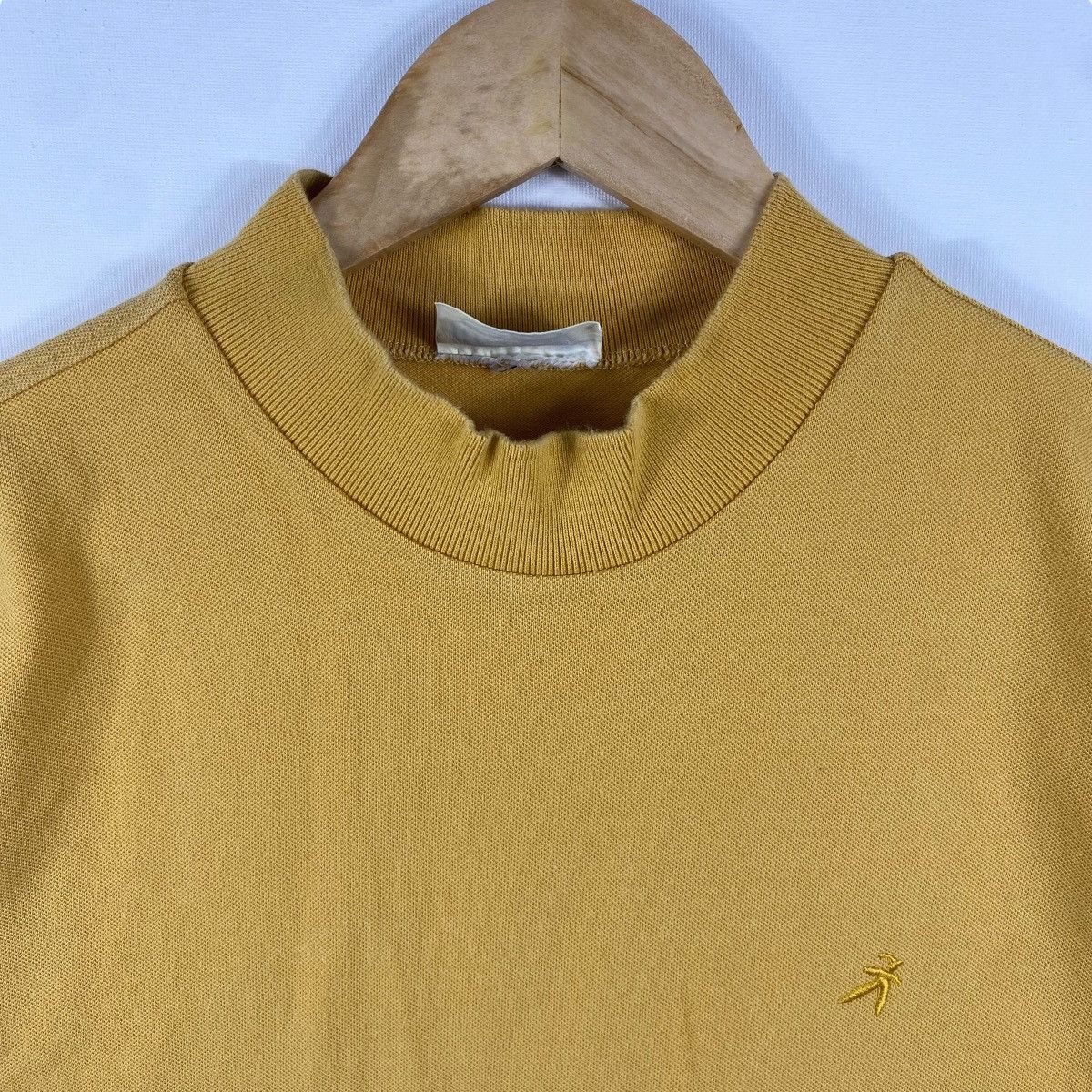 Hai Sporting Gear × Issey Miyake × Vintage HAI SPORTING GEAR Basic Embroidery Small Logo Mock Neck Tee Size US M / EU 48-50 / 2 - 2 Thumbnail
