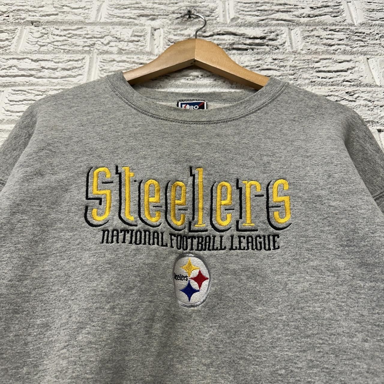 NFL Vintage Pittsburgh Steelers NFL Sweatshirt Grey XL Size US XL / EU 56 / 4 - 2 Thumbnail
