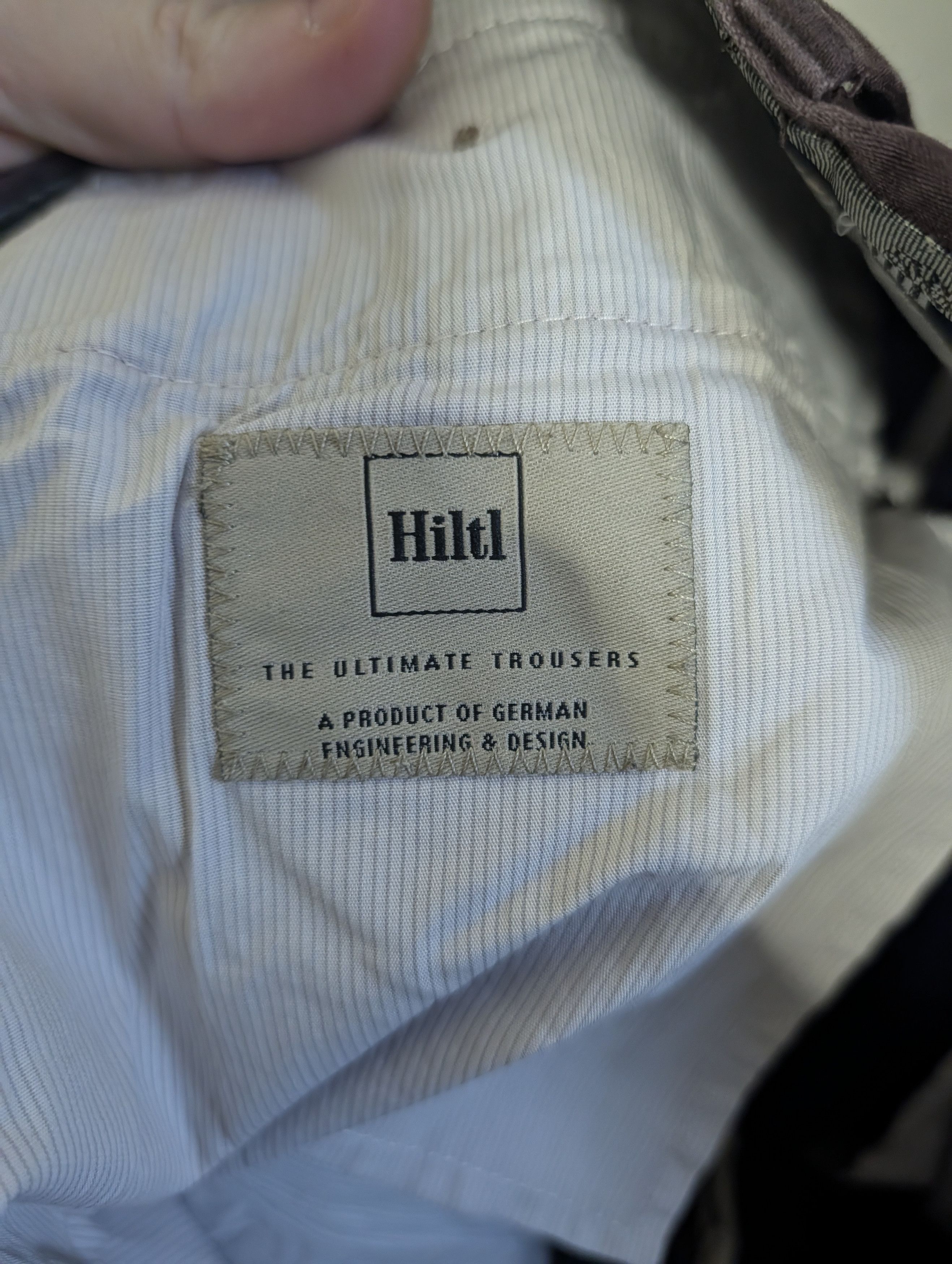Hiltl Perfetto brown/purple cotton chino pants 34 Size US 34 / EU 50 - 11 Thumbnail