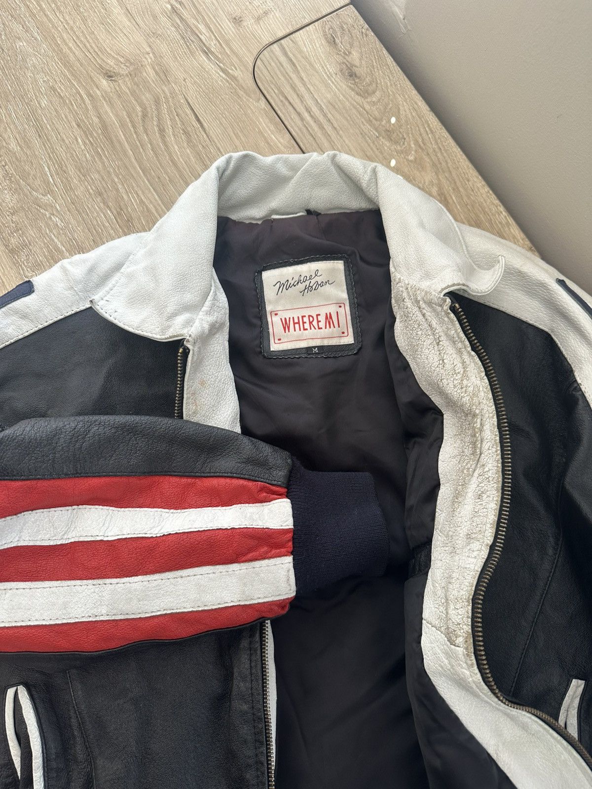 Vintage Vintage USA Leather Bomber Jacket Size US M / EU 48-50 / 2 - 5 Thumbnail