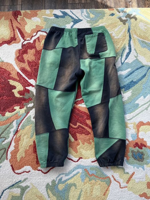 Supreme Supreme Patchwork Sweatpants FW20 Green Black Grailed