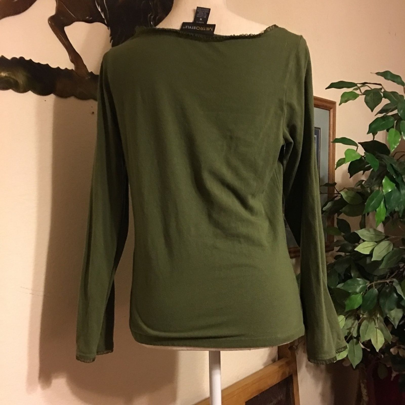 Other Metro Style green long sleeve tunic top M Size M / US 6-8 / IT 42-44 - 4 Thumbnail