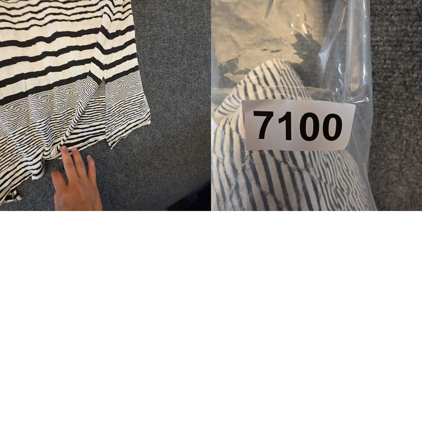 Vintage Ali Miles Blouse Womens XL White Black Striped Short Sleeve Tunic Top Asym Hem Size XL / US 12-14 / IT 48-50 - 8 Thumbnail