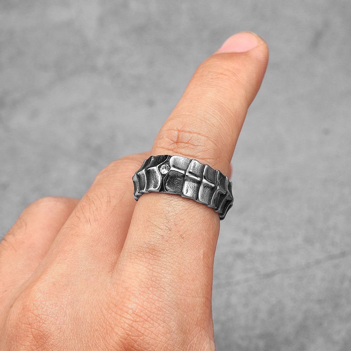 Handmade × Jewelry Creative Spine Scales Ring Size ONE SIZE - 2 Thumbnail