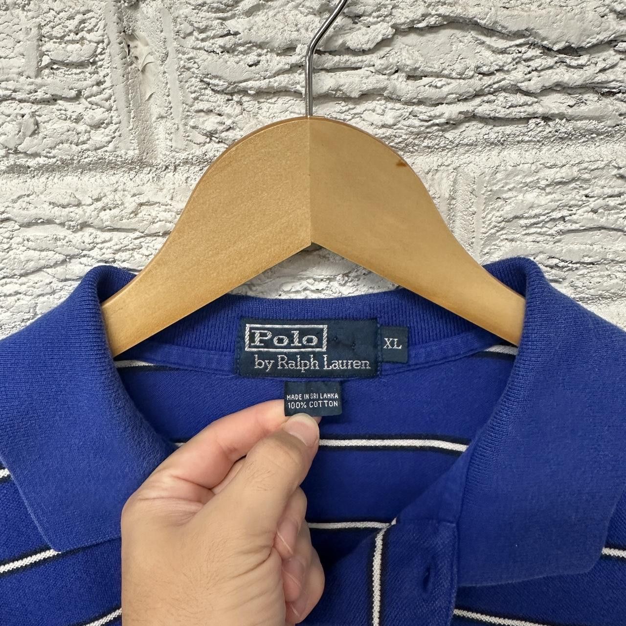 Polo Ralph Lauren Polo Ralph Lauren Blue and White Black Striped Collared Size US XL / EU 56 / 4 - 4 Thumbnail