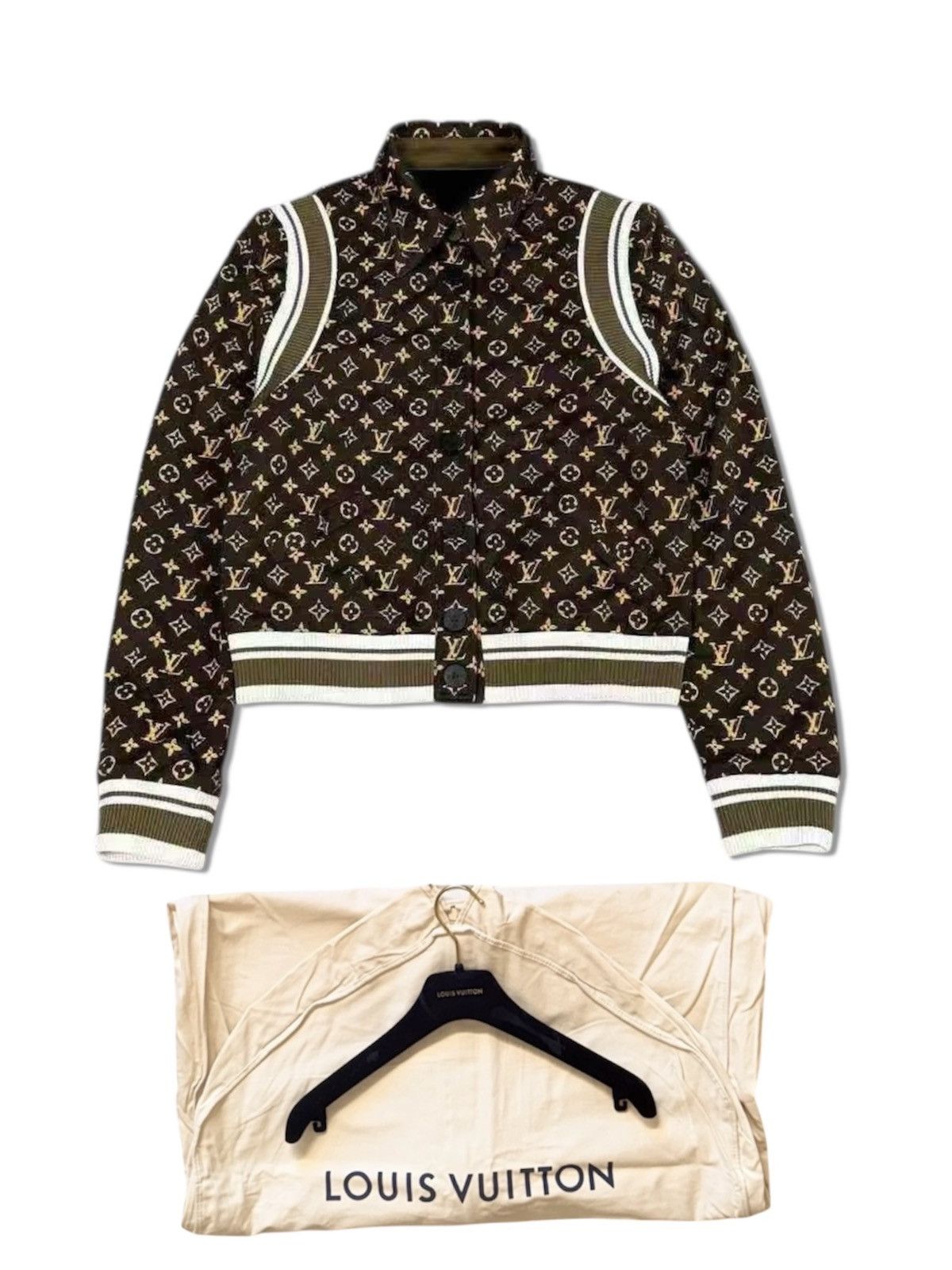 Louis Vuitton Louis Vuitton M Reversible Brown black Monogram Knit Jacket Size M / US 6-8 / IT 42-44 - 1 Thumbnail