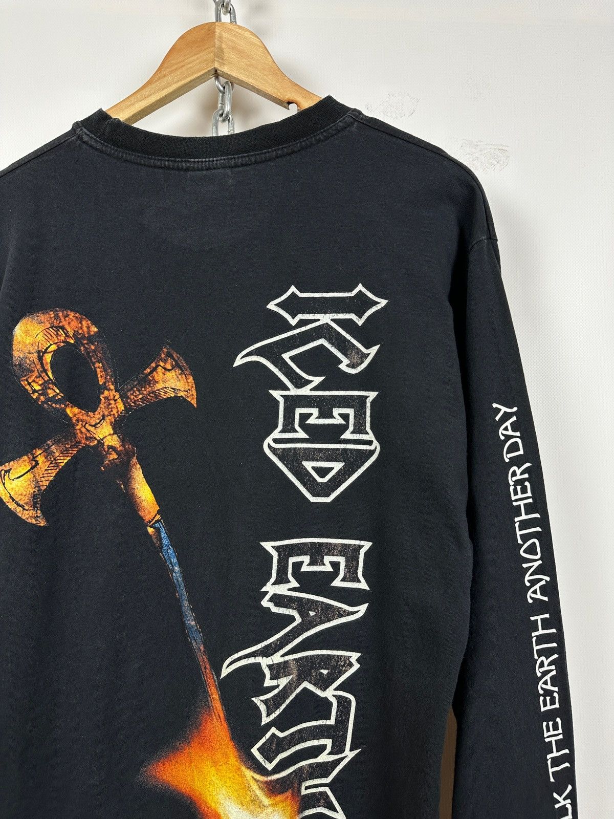 Band Tees 90s Vintage Iced Earth Graphic Long Sleeve Shirt Size US XL / EU 56 / 4 - 12 Thumbnail