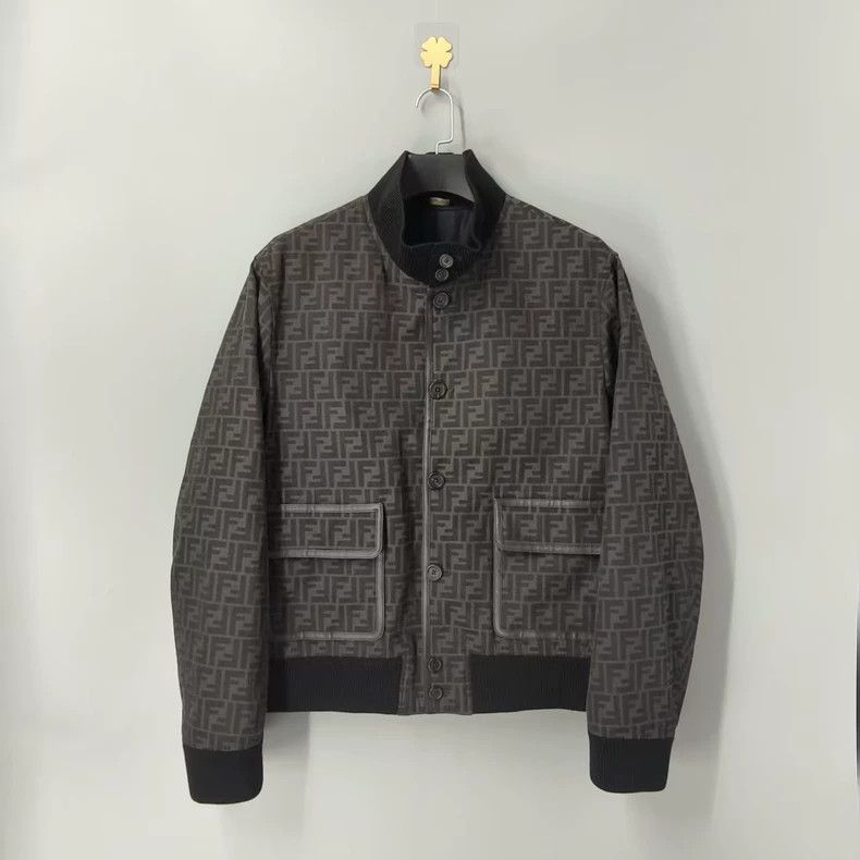 Fendi FENDI Black All-Over Print Jacket - dmc Size US XL / EU 56 / 4 - 1 Thumbnail