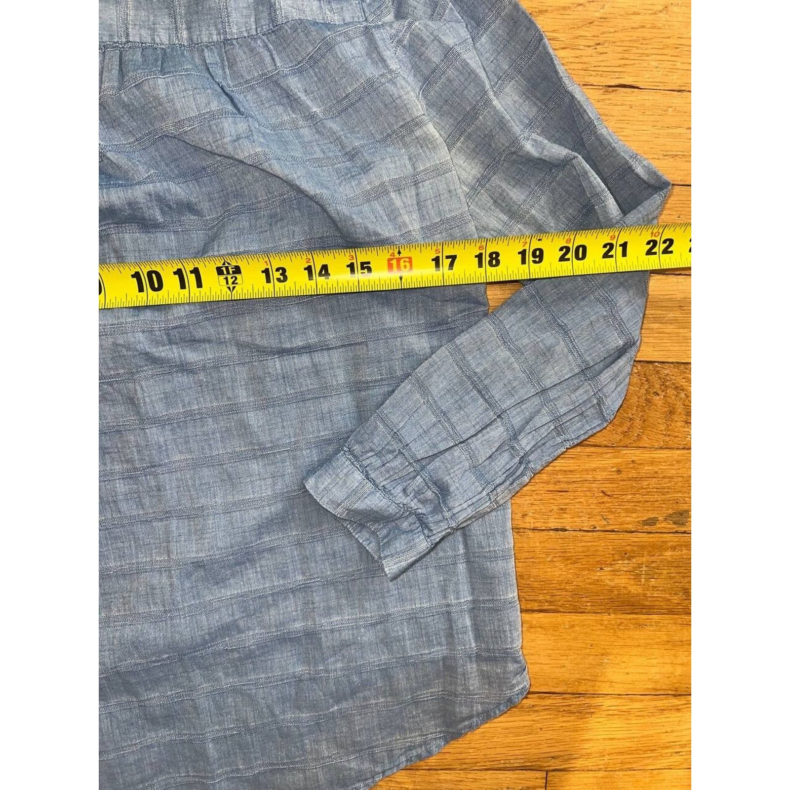 J.Crew J. Crew Women Blue Boho Long Sleeve Blouse Size S A000853 Size S / US 4 / IT 40 - 5 Thumbnail