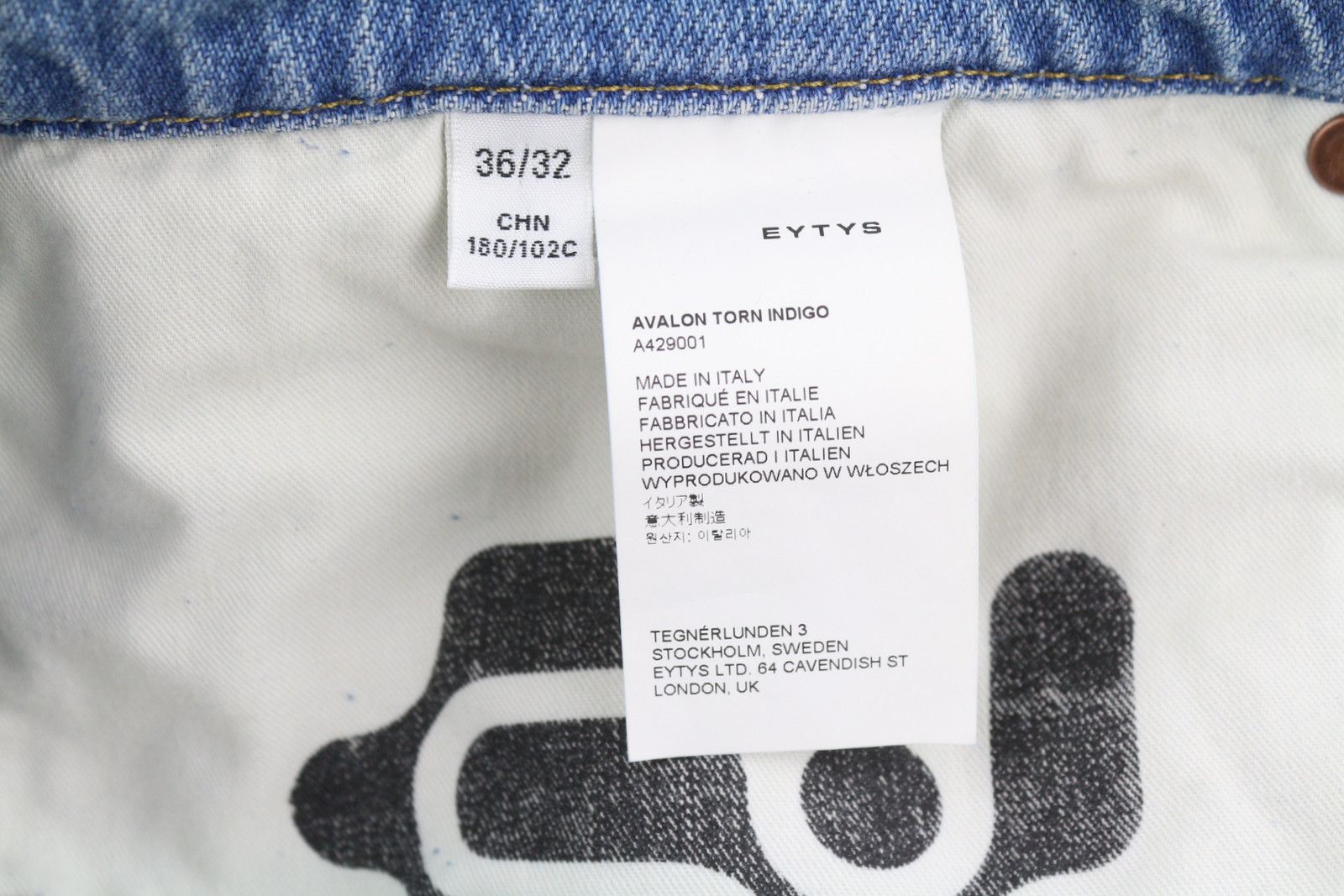Eytys AVALON TORN INDIGO BOOTCUT W36/L32 RRP370 88895 Size US 36 / EU 52 - 9 Thumbnail