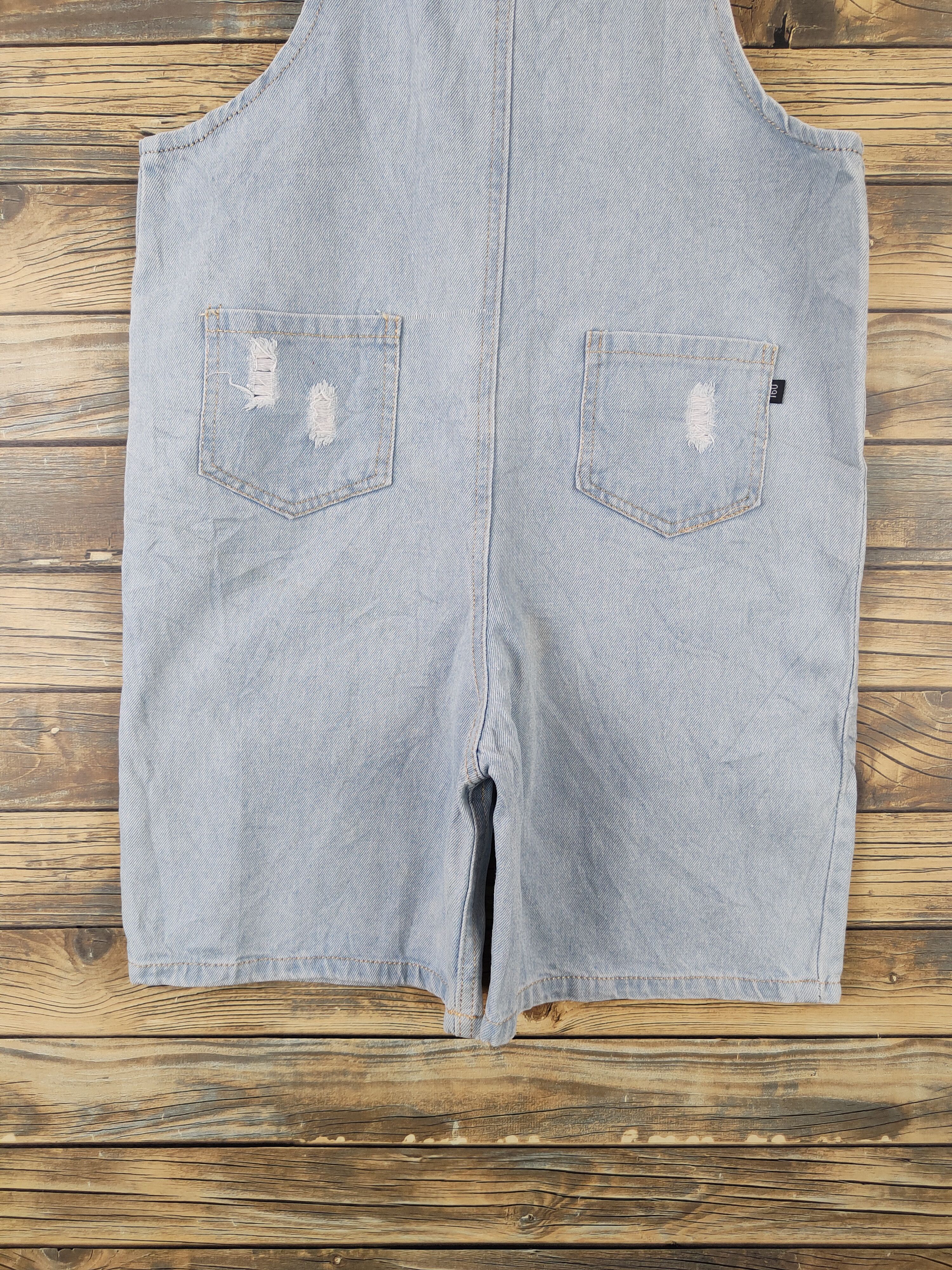 Japanese Brand × Vintage Vintage Japanese Brand Light Blue Denim Shortall Jumpsuits Size 34" / US 12 / IT 48 - 11 Thumbnail