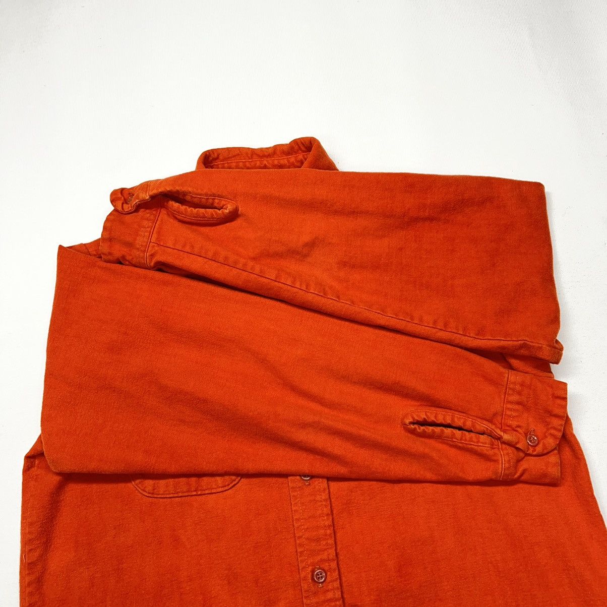 Vintage VTG Mr Leggs Flannel Shirt Orange Chamois Button Up Pocket Size US M / EU 48-50 / 2 - 7 Thumbnail