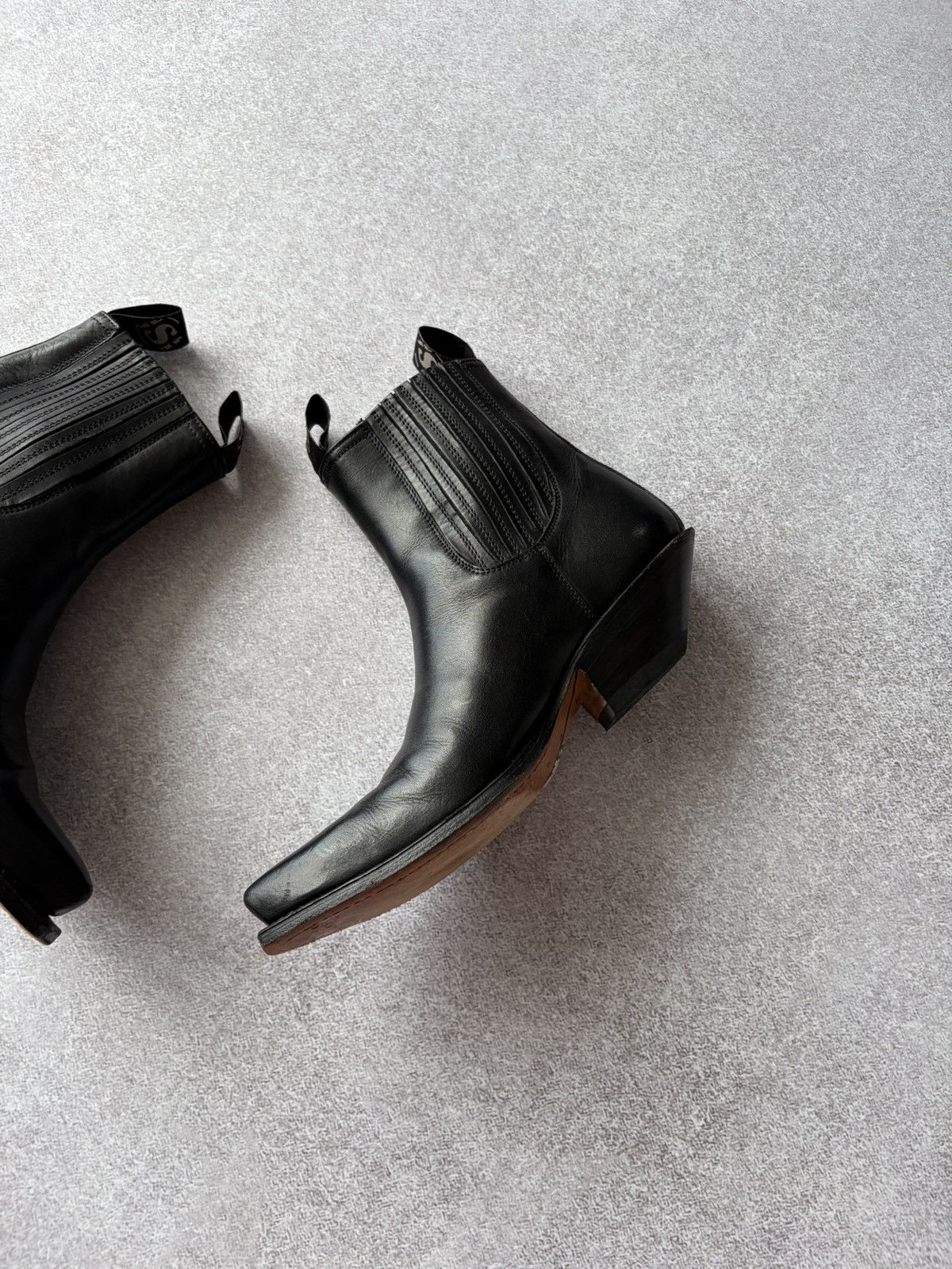 Sendra Sendra 1692 Cowboy Leather Black Boots Ibiza Heel Size Us 7 Size US 7 / IT 37 - 6 Thumbnail