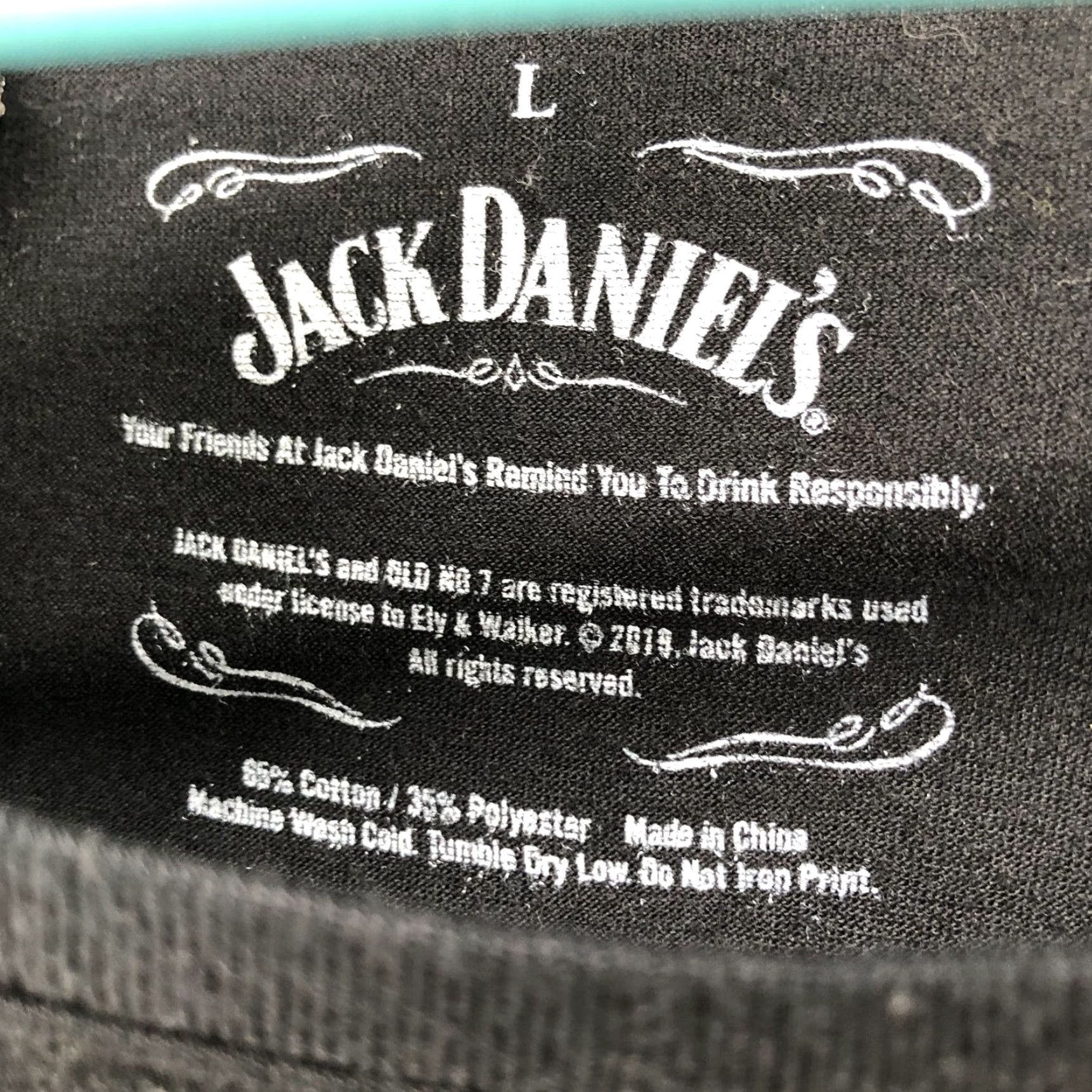 Vintage Jack Daniels Long Sleeve Graphic T Shirt Womens L Black Dolman High Low Hem Size L / US 10 / IT 46 - 5 Thumbnail