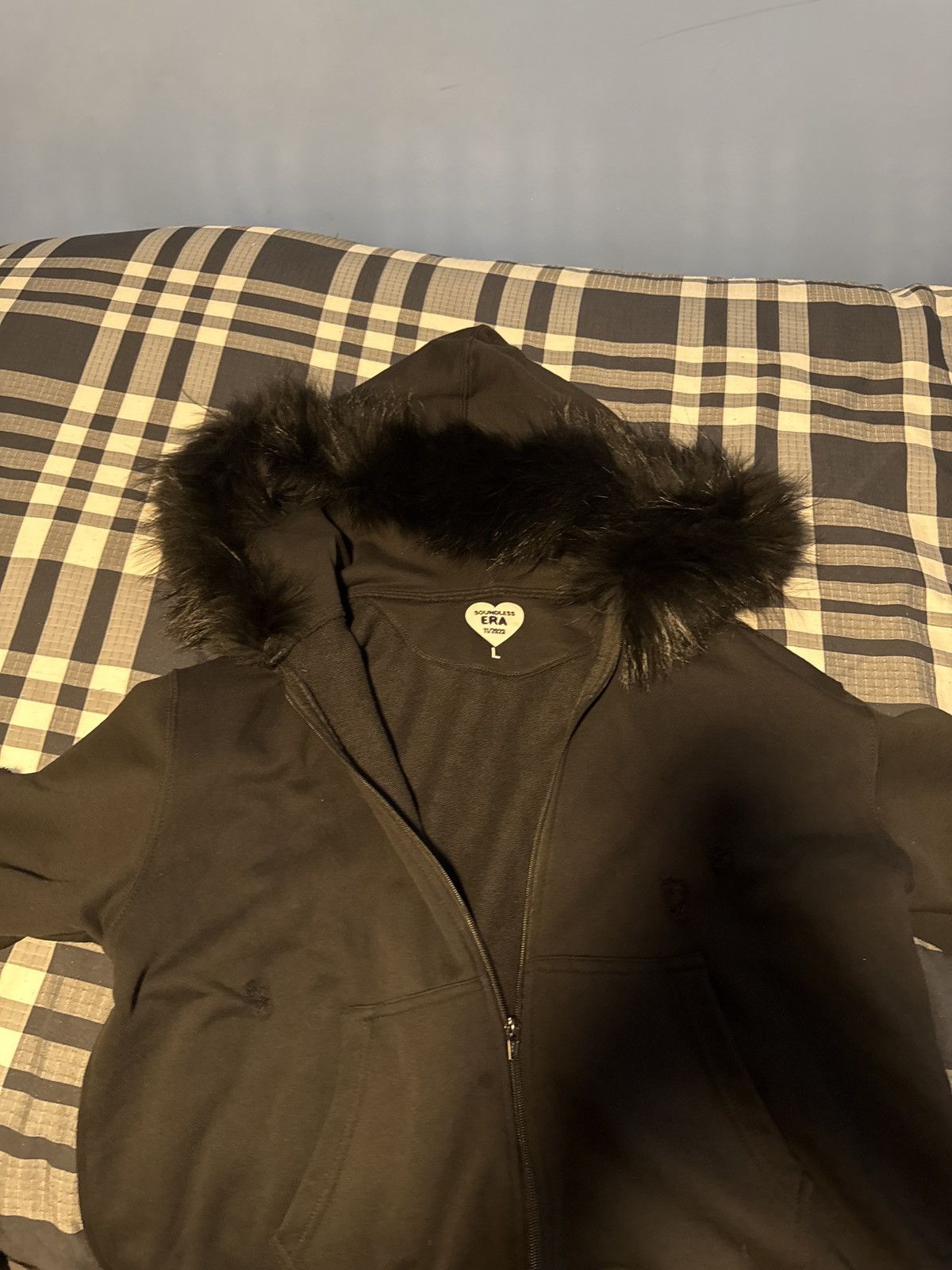 Japanese Brand Black Fur Hoodie Size US L / EU 52-54 / 3 - 1 Thumbnail
