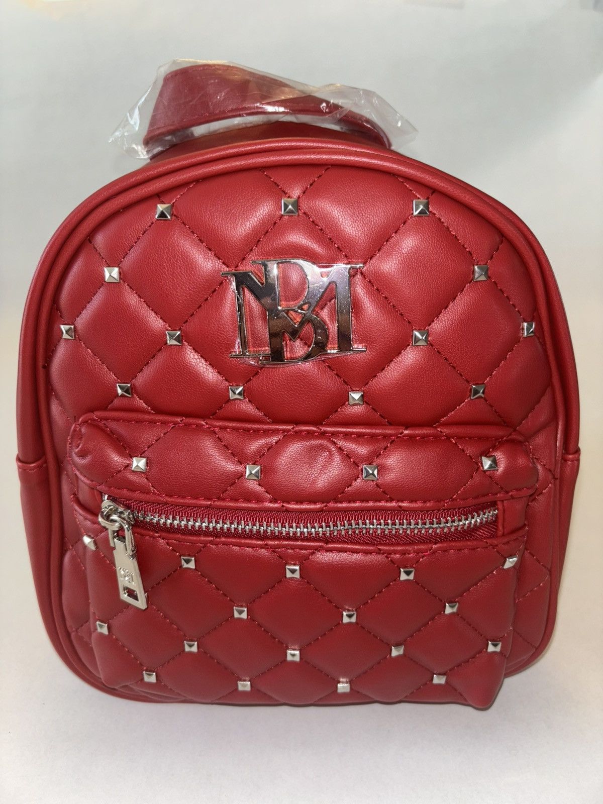 Badgley Mischka Red Vegan Leather Mini Backpack Size ONE SIZE - 1 Thumbnail