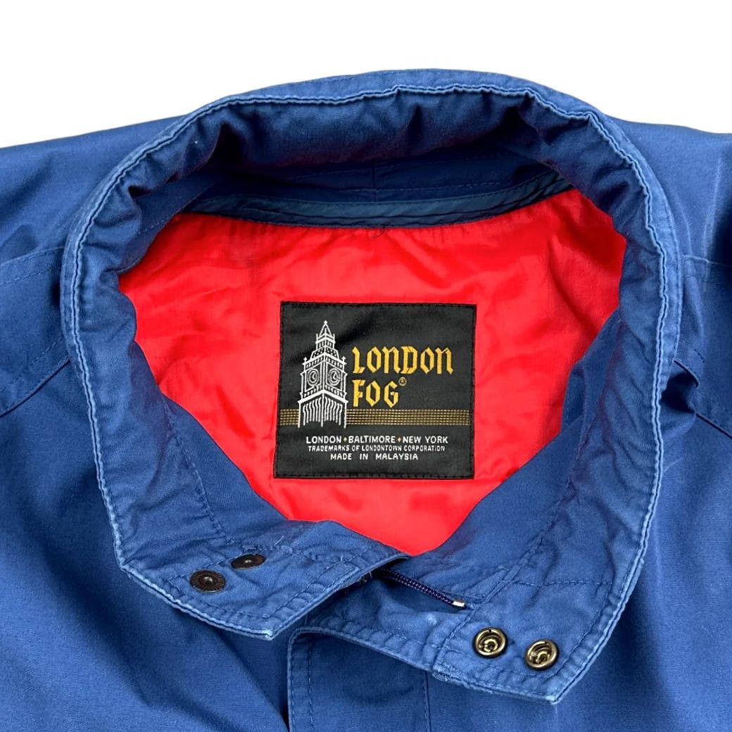 London Fog VINTAGE London Fog Jacket Bomber Jacket Blue XL Adult Long 48 EXTRA LARGE Hooded Removable Lining ZIP Snaps Pockets 80s Men Size US XL / EU 56 / 4 - 4 Thumbnail