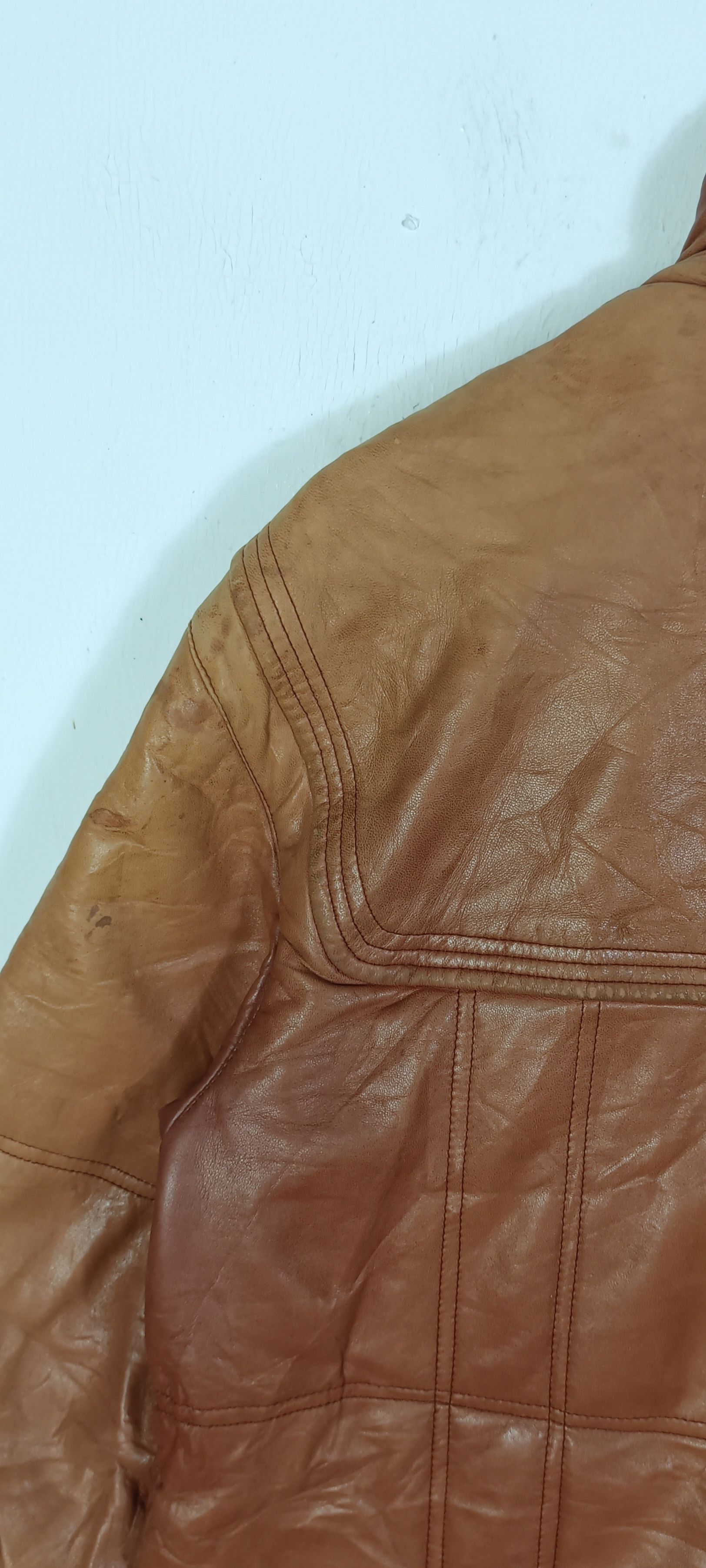 Vintage Vintage 🔥Novopel Leather Jacket Italian Designer Size US L / EU 52-54 / 3 - 8 Thumbnail