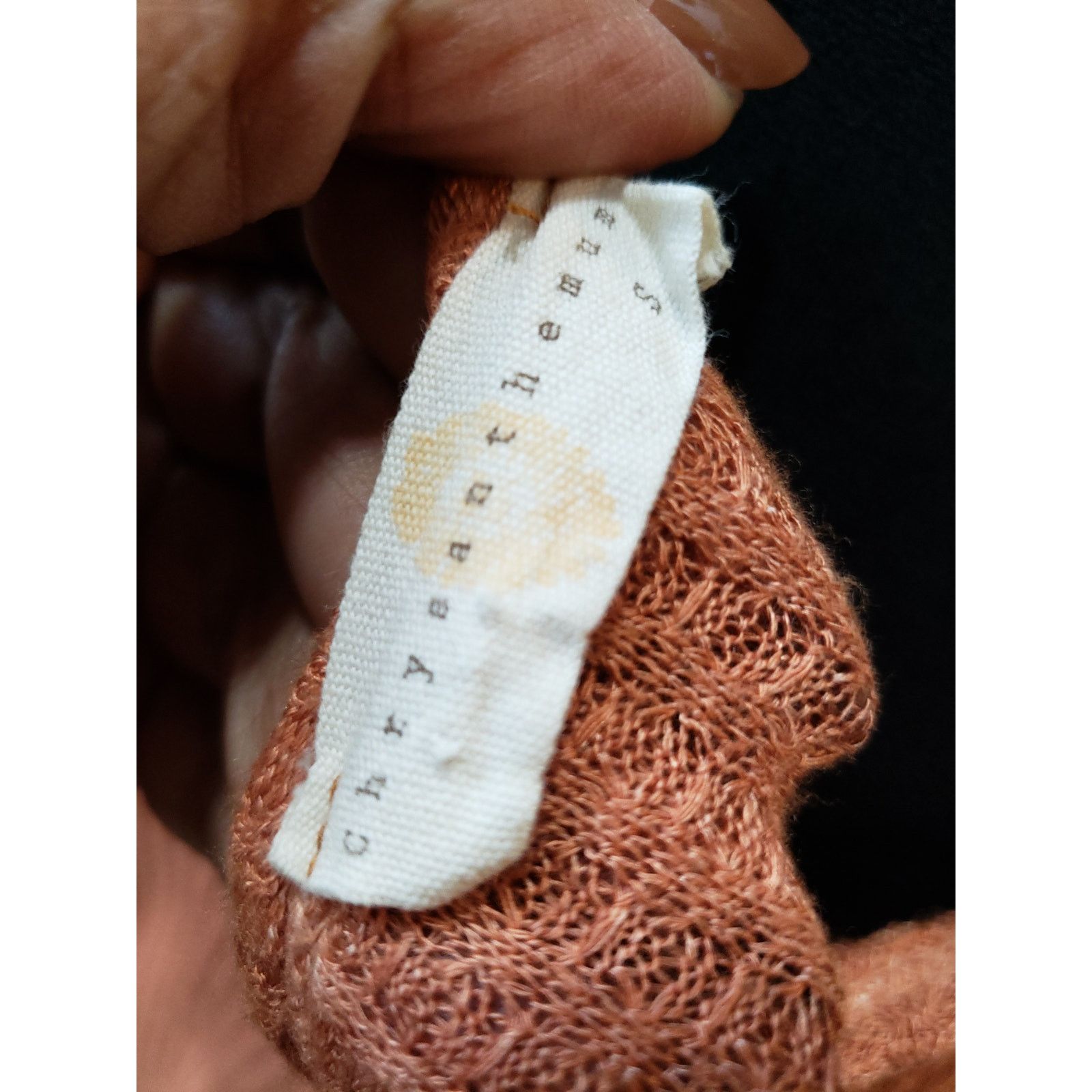 The Unbranded Brand Chrysanthemum Top Women Small Peach Waffle Knit Eyelet Size S / US 4 / IT 40 - 9 Thumbnail