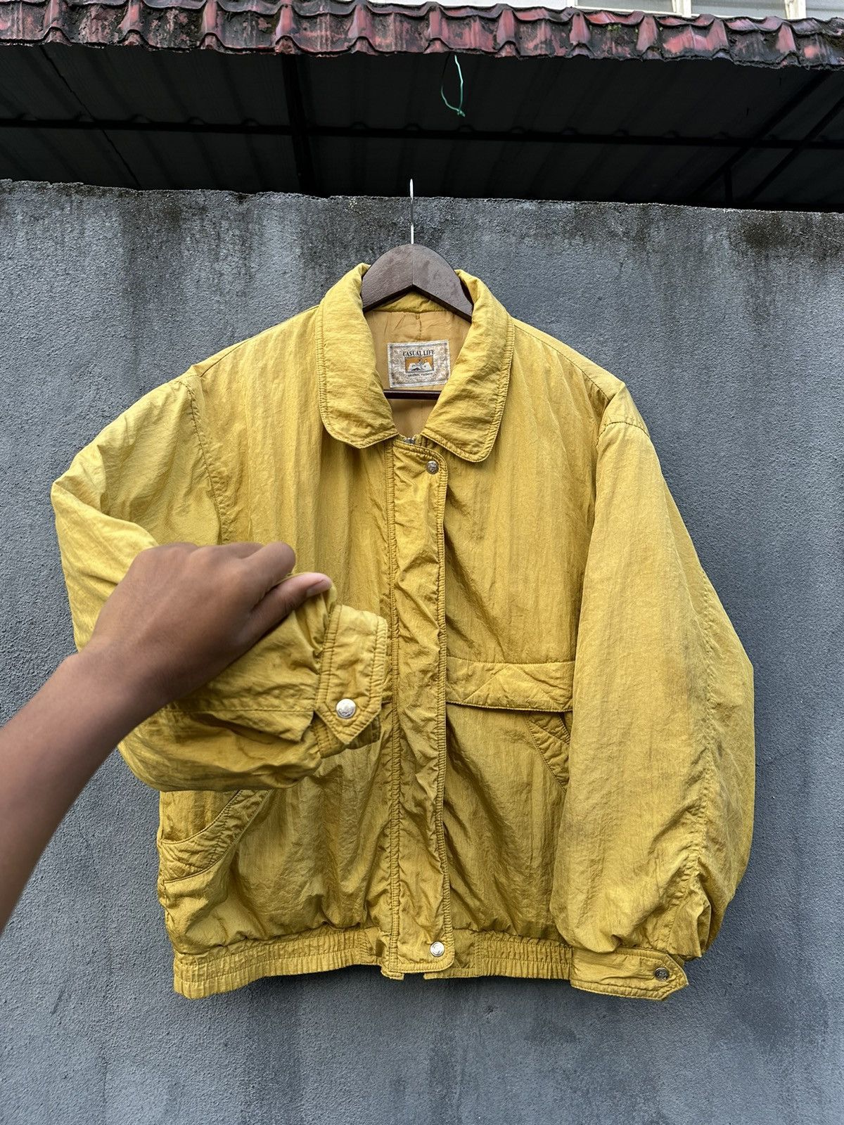 Vintage 👹Vintage Casual Life Multi Pocket Yellow Bomber Jacket Size US S / EU 44-46 / 1 - 7 Thumbnail