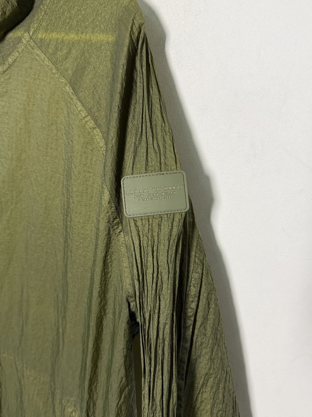 Giorgio Armani Armani lightweight crinkle nylon jacket in deep olive tone Size US L / EU 52-54 / 3 - 6 Thumbnail