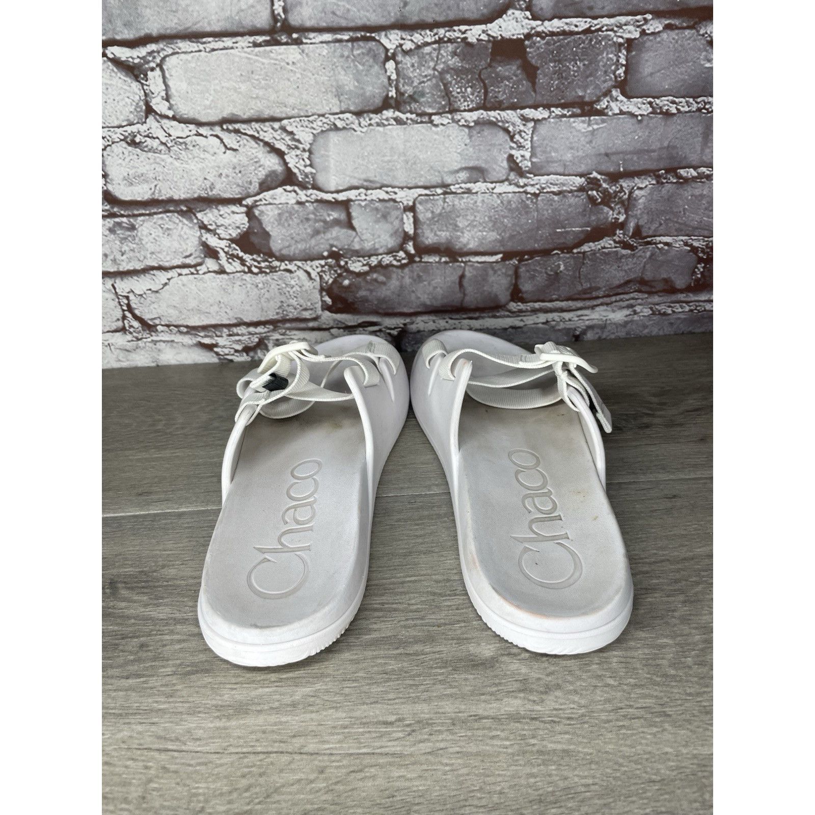 Chaco Chaco Chillo White Textile Synthetic Straps Slides Sandals W Size US 11 / IT 41 - 4 Thumbnail
