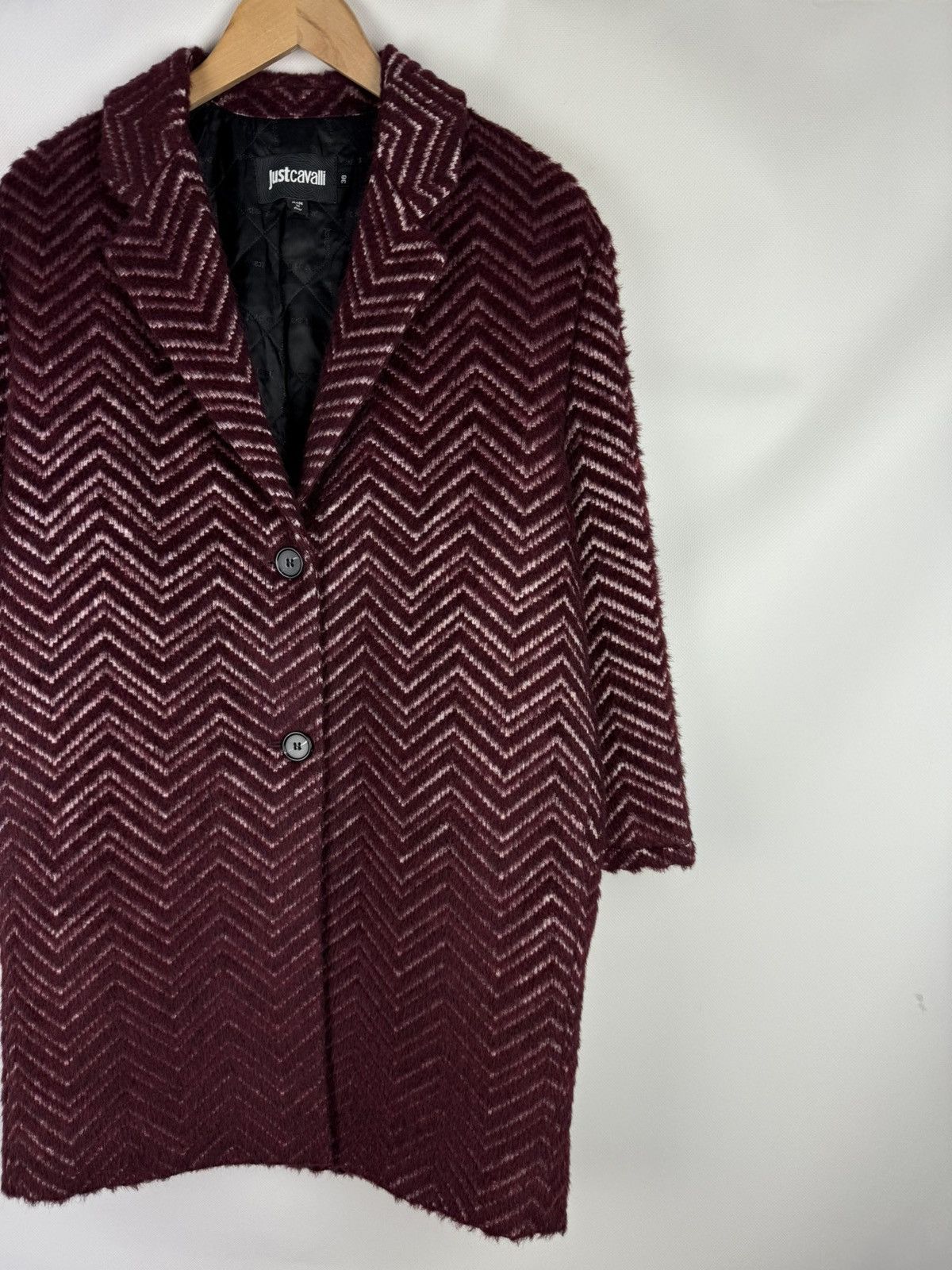 Just Cavalli × Roberto Cavalli Just Cavalli Wool / Alpaca Zig Zag Patterned Coat Jacket Size XS / US 0-2 / IT 36-38 - 3 Thumbnail