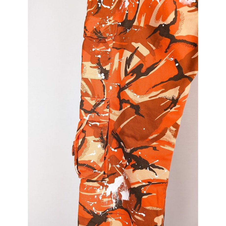 Martine Rose o1rshd1 Printed Cotton Twill Cargo Trousers in Orange Size US 32 / EU 48 - 16 Thumbnail