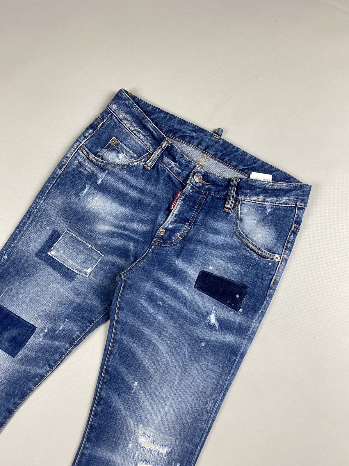 Designer × Dsquared2 Dsquared ladies distressed denim cropped jeans size 38 Size 26" / US 2 / IT 38 - 2 Thumbnail