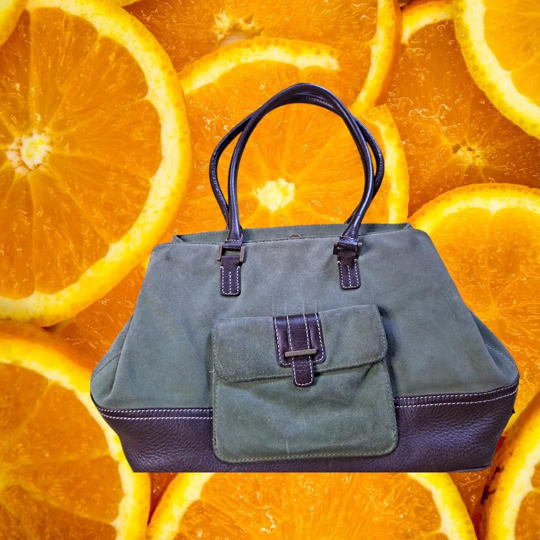 Eddie Bauer Eddie Bauer Green Faux Suede Tote Bag Shoulder Purse Size ONE SIZE - 1 Thumbnail