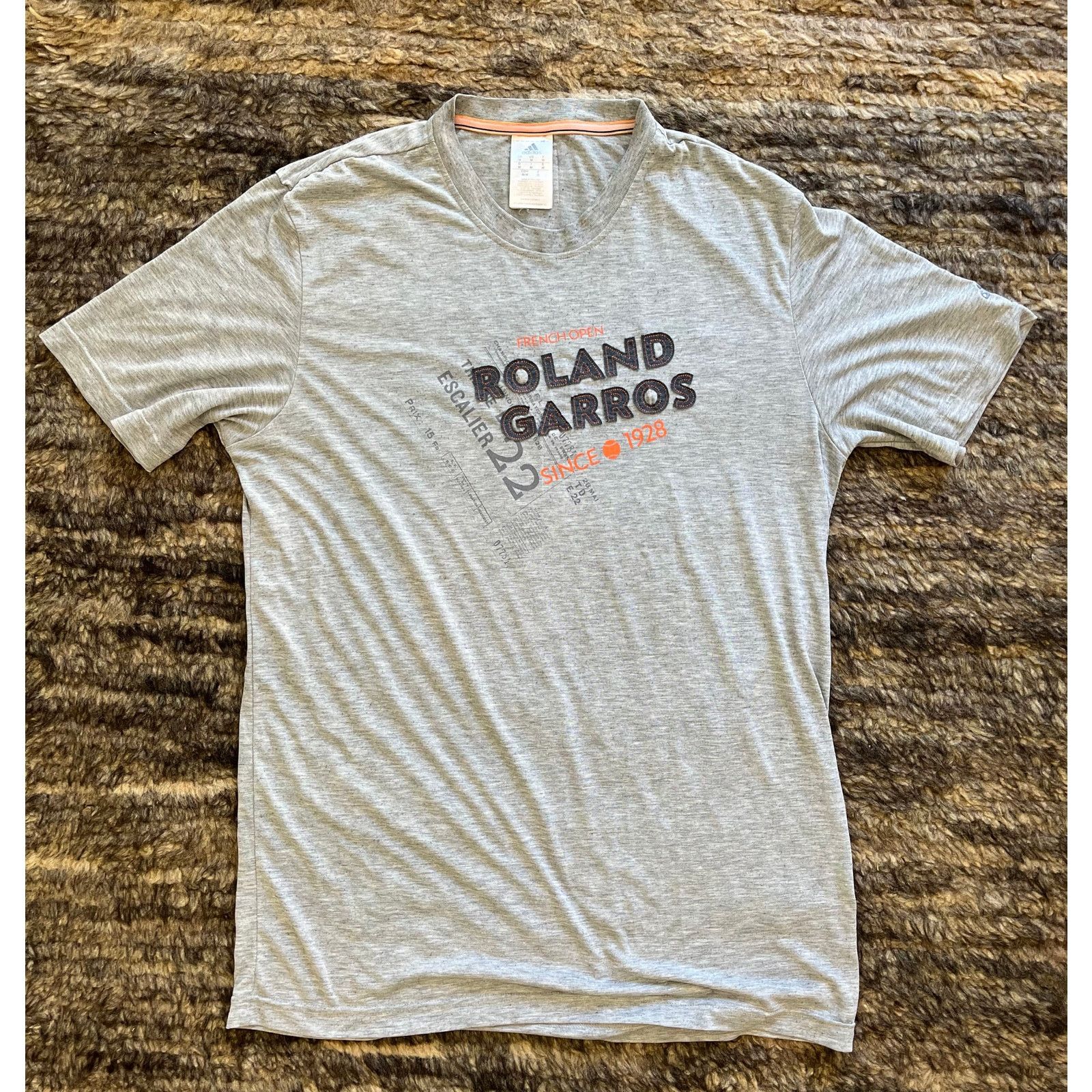 Adidas Men’s Adidas T shirt Roland Garros Large Tennis Applique Size US L / EU 52-54 / 3 - 1 Thumbnail