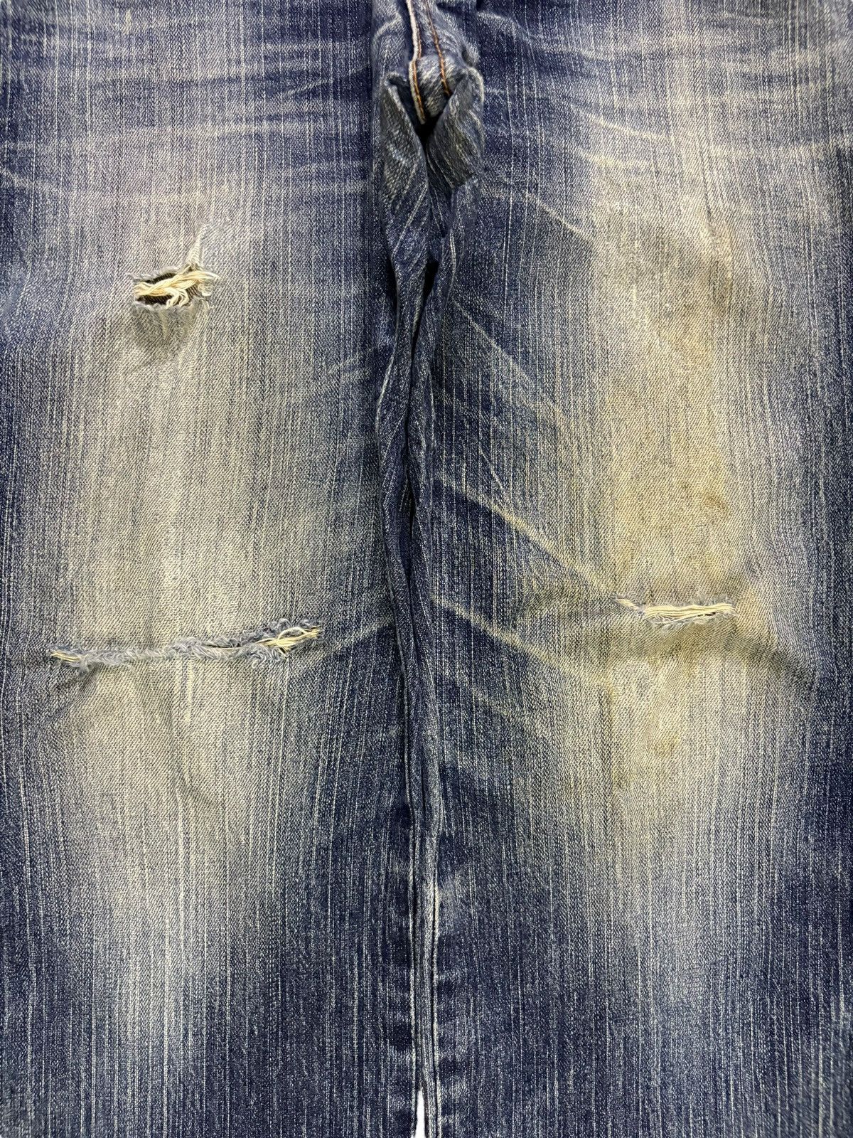 Edwin Vintage Edwin Blue Trip Rusty Wash Distressed Jeans Size US 32 / EU 48 - 5 Thumbnail